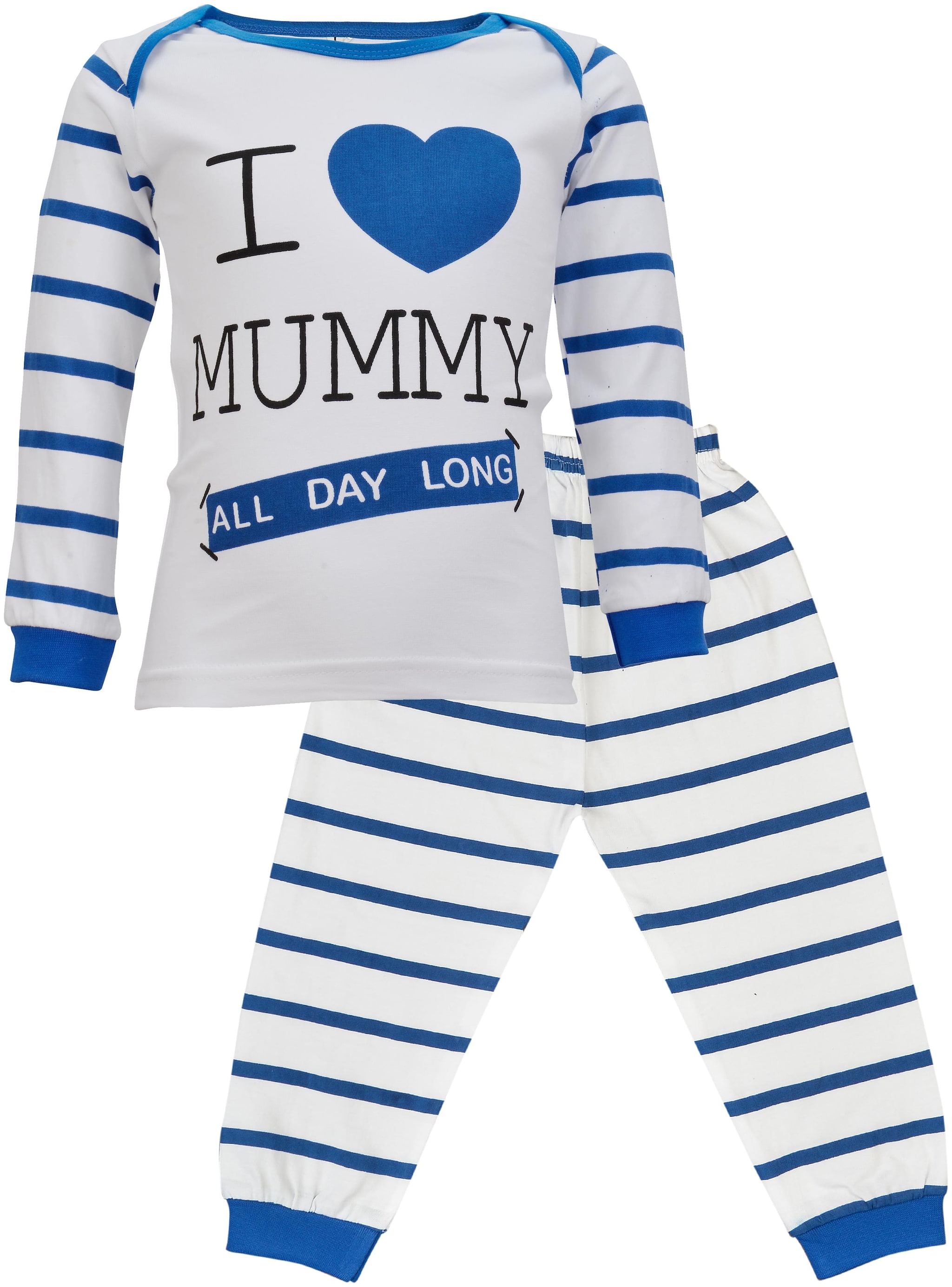 

Catcub Unisex Top bottom set - Blue White
