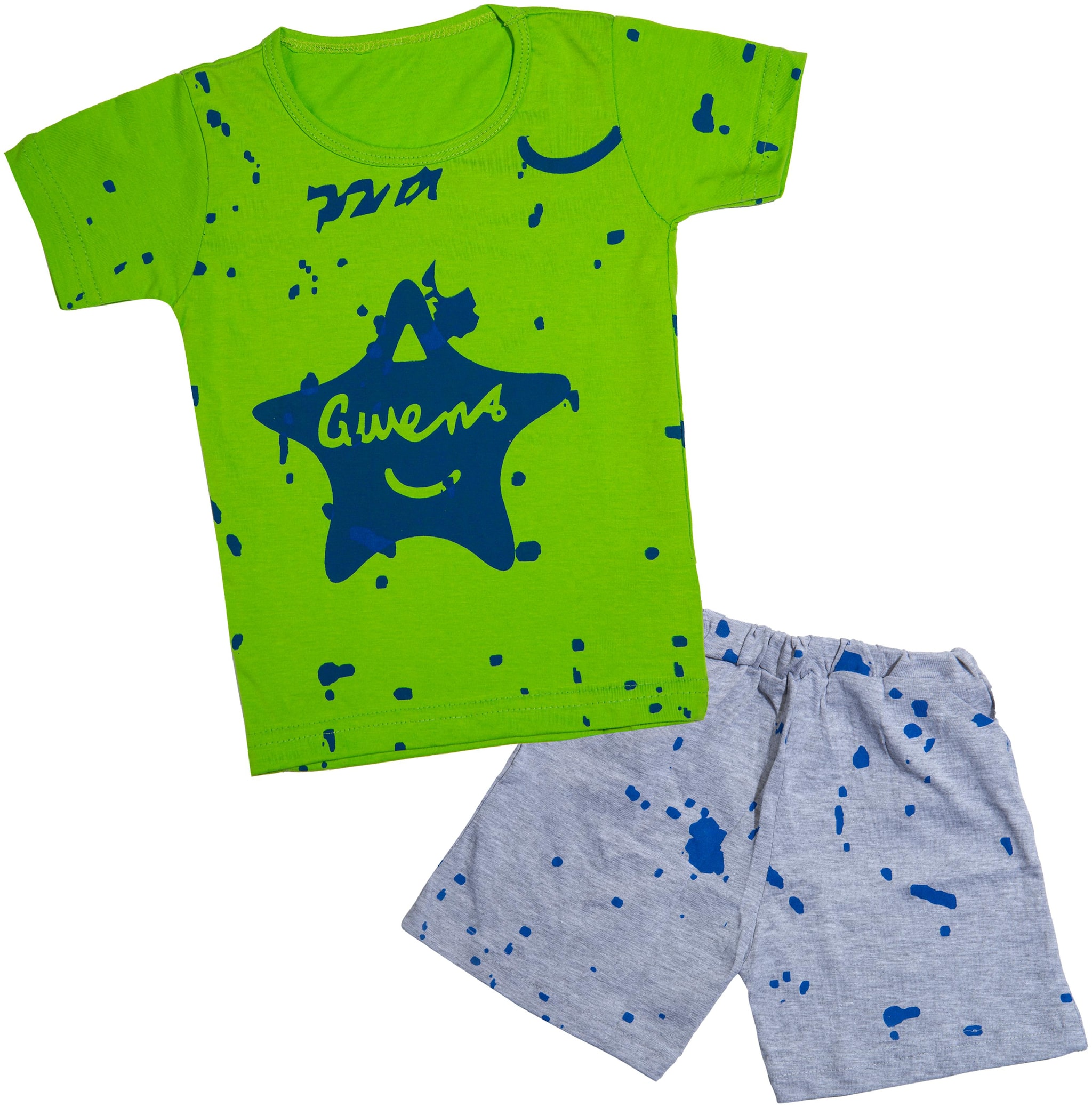 

Catcub Cotton Printed Top Bottom Set - Green