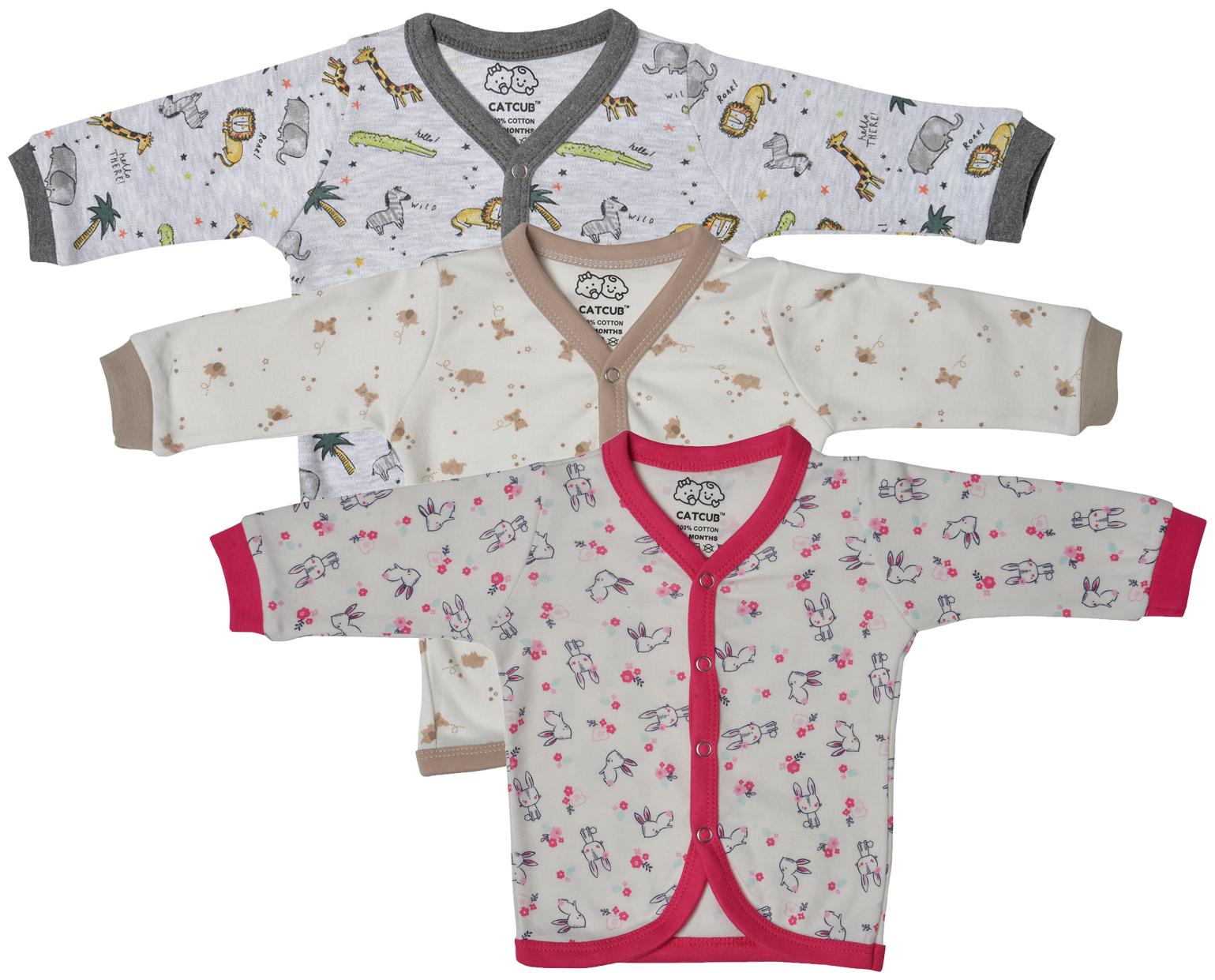 

Catcub Cotton Printed Top for Unisex Infants - Multi