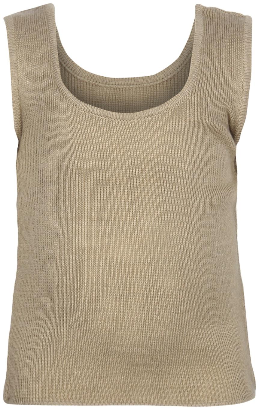 

Cayman Wool Solid Top for Baby Boy - Beige