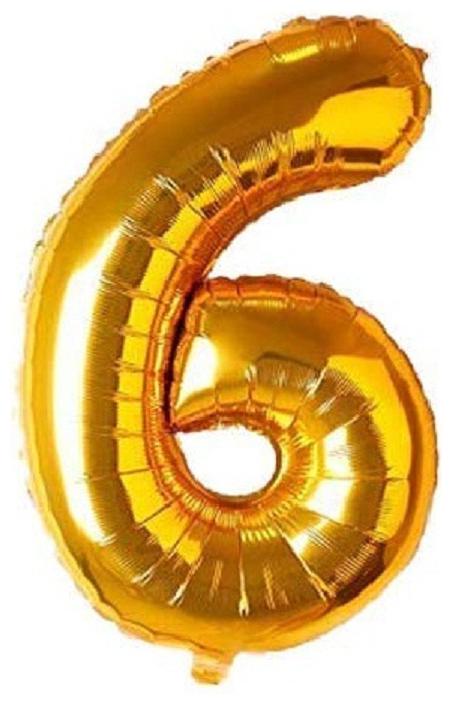 

CC S Solid 6 (SIX) Number Foil balloon
