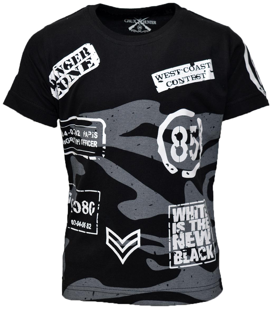 

CH CRUX HUNTER Boy Cotton Striped T-shirt - Black
