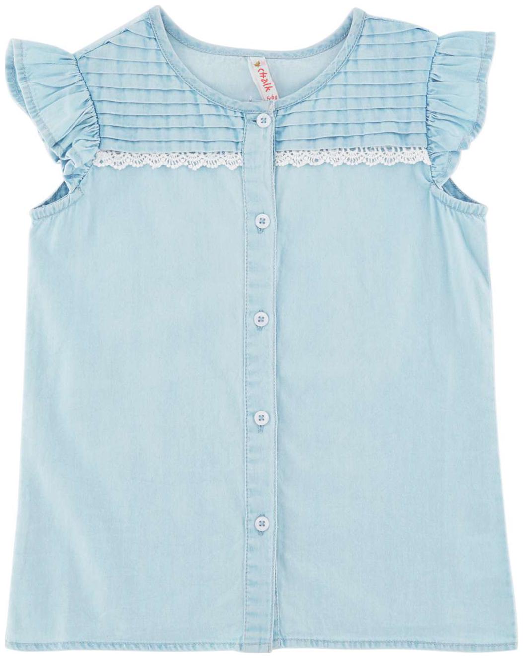 

Chalk by Pantaloons Girl Cotton Solid Top - Blue