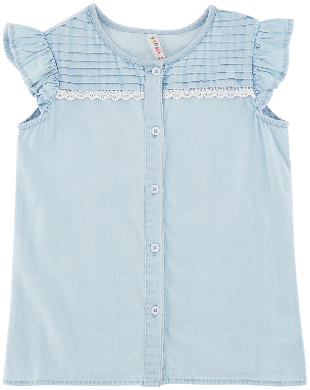 

Chalk by Pantaloons Girl Cotton Solid Top - Blue