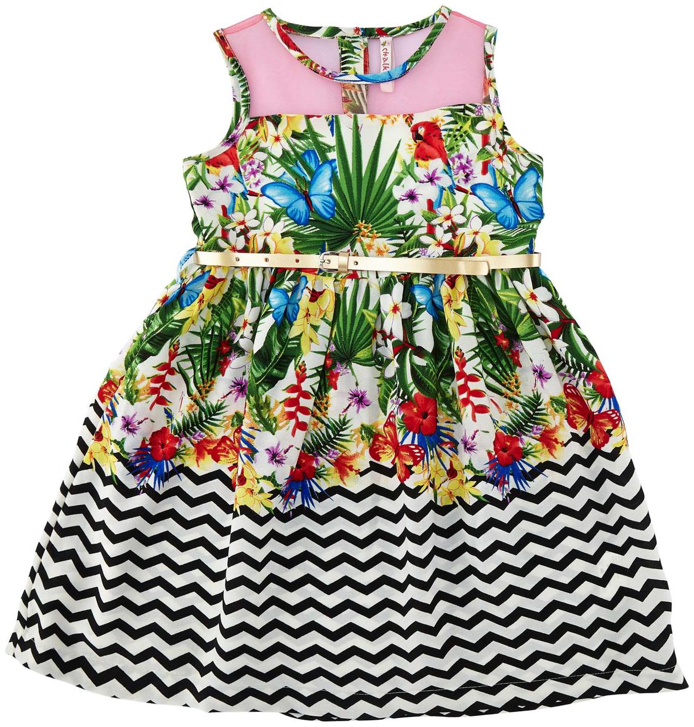 

Chalk by Pantaloons White Rayon Sleeveless Knee Length Princess Frock ( Pack of 1 )