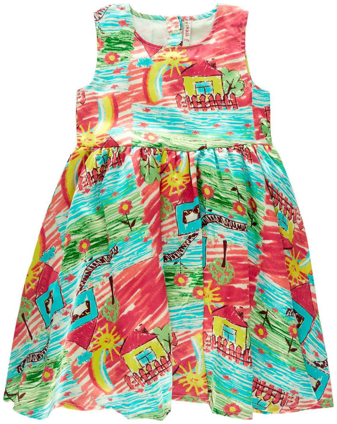 

Chalk by Pantaloons Pink Cotton Sleeveless Knee Length Princess Frock ( Pack of 1 )