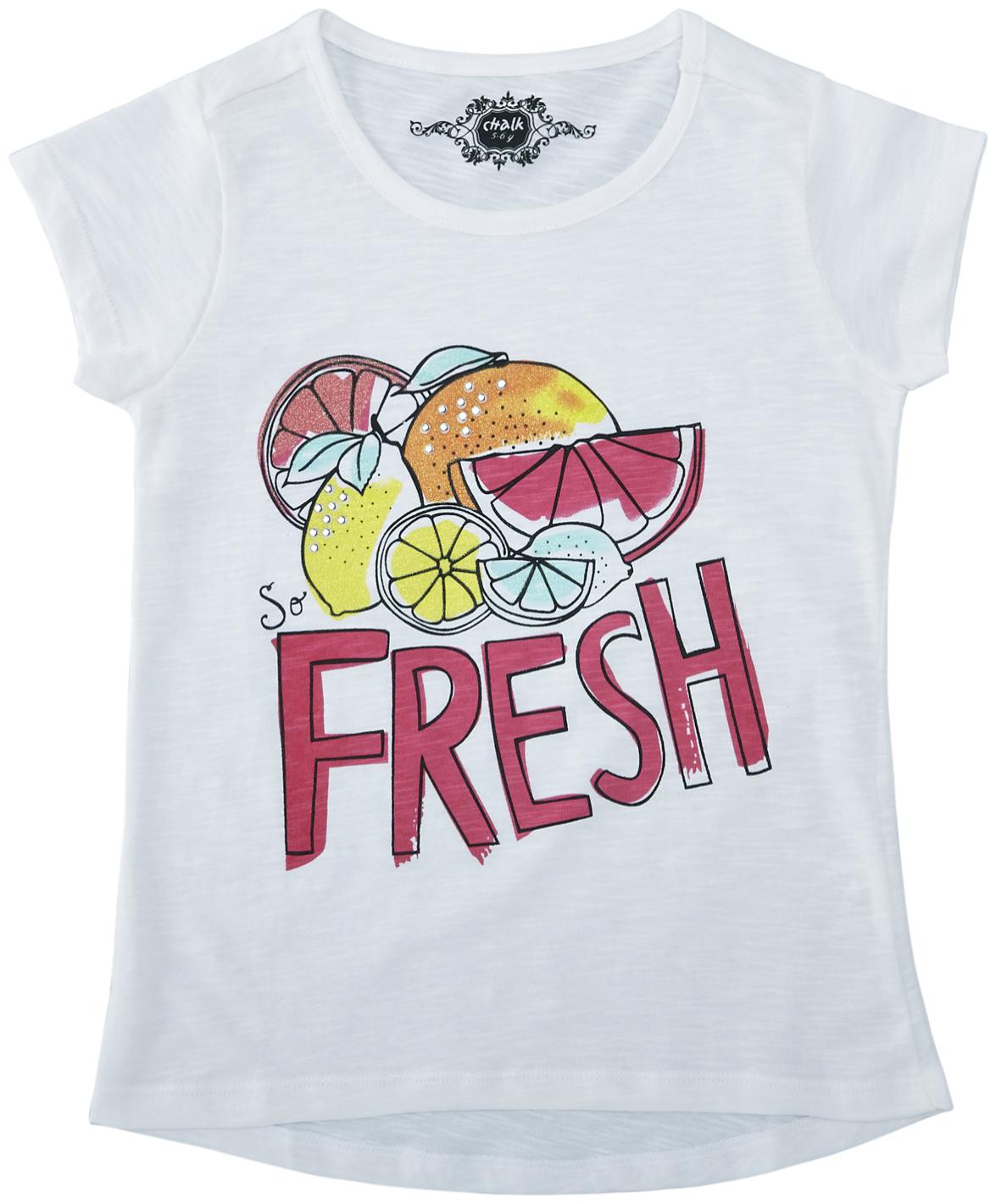 

Chalk by Pantaloons Girl Cotton Printed T shirt - White