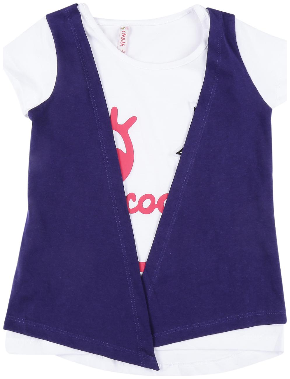 

Chalk by Pantaloons Girl Cotton Printed T shirt - White