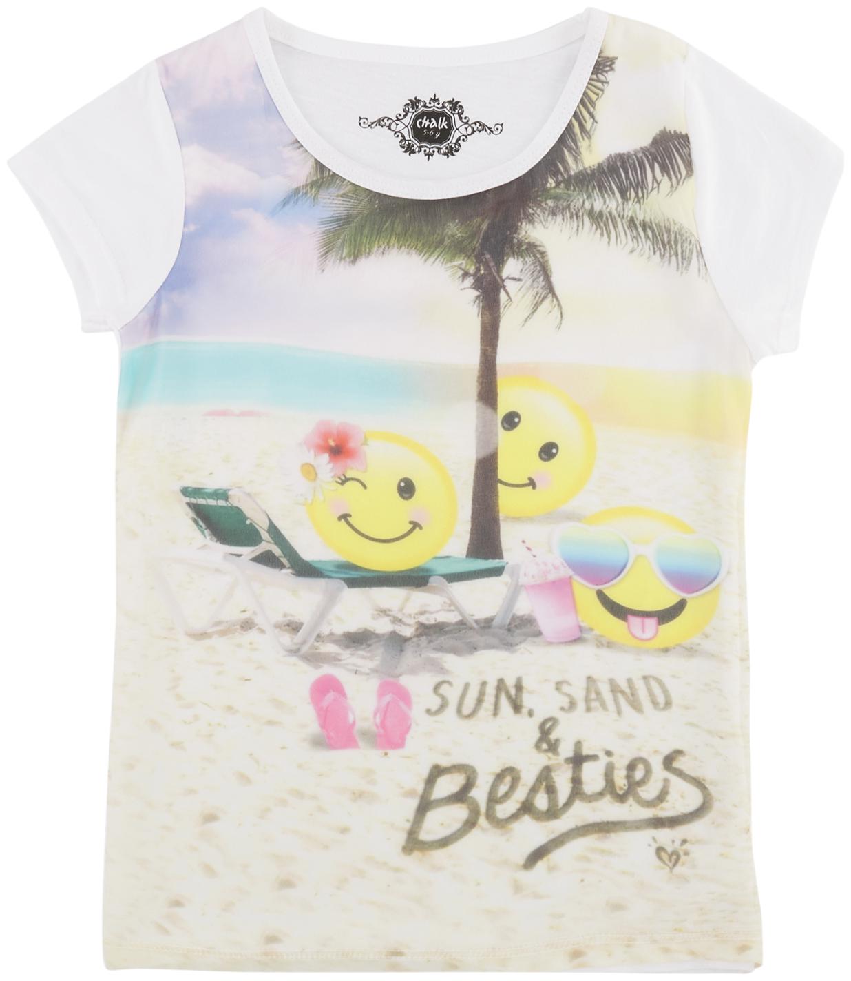 

Chalk by Pantaloons Girl Cotton Printed T shirt - White
