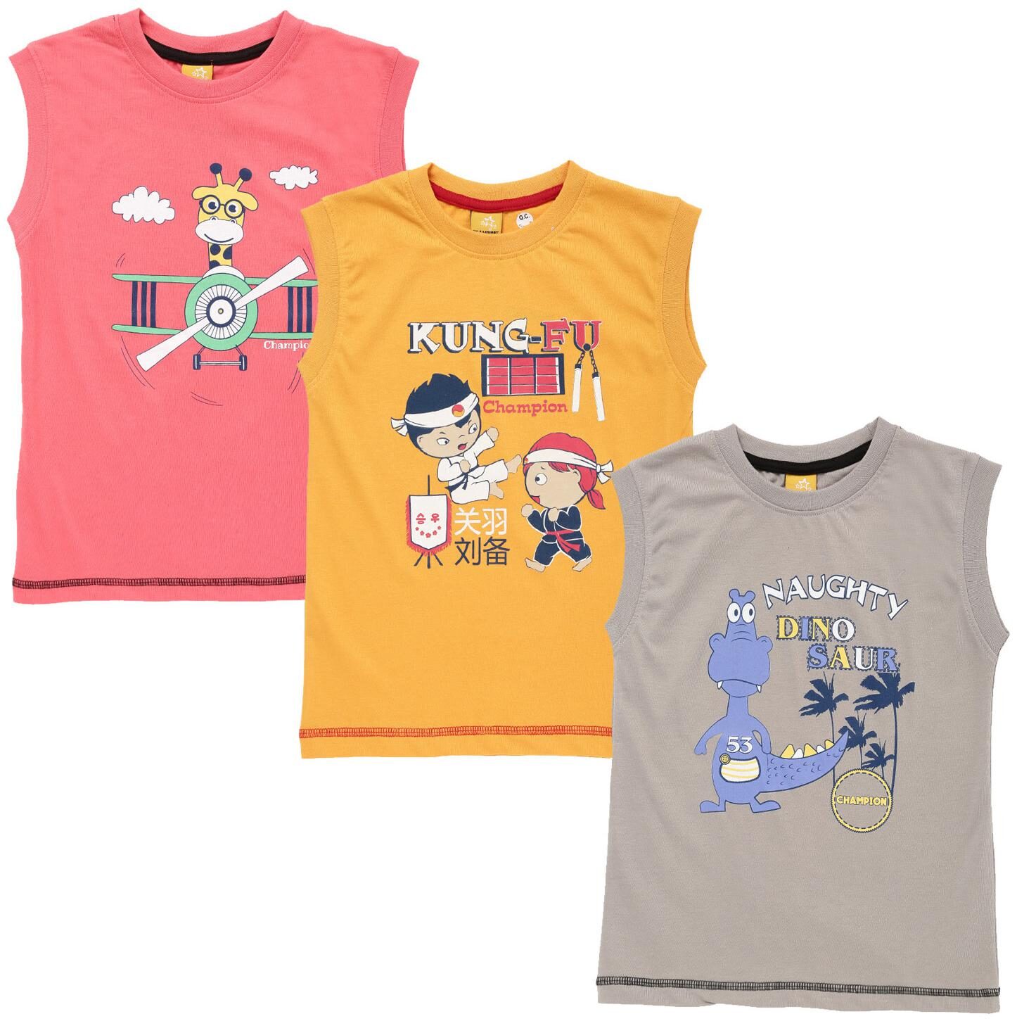 

Dollar champion kidswear Boy Cotton Printed T-shirt - Multi
