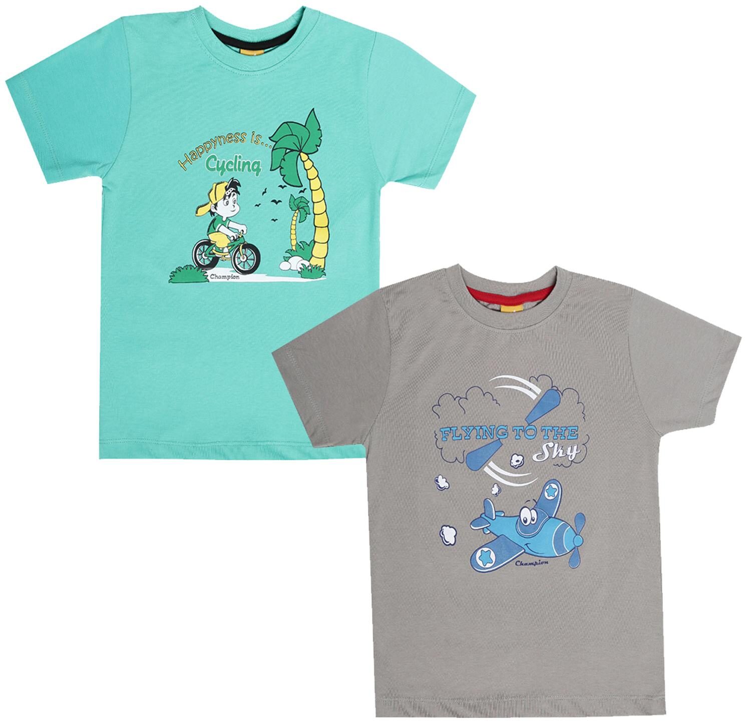 

Dollar champion kidswear Boy Cotton Printed T-shirt - Multi