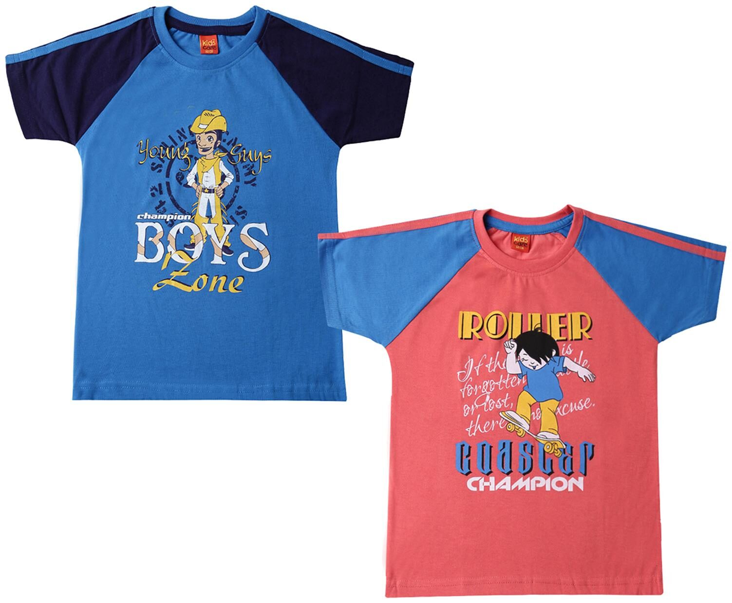 

Dollar champion kidswear Boy Cotton Printed T-shirt - Multi