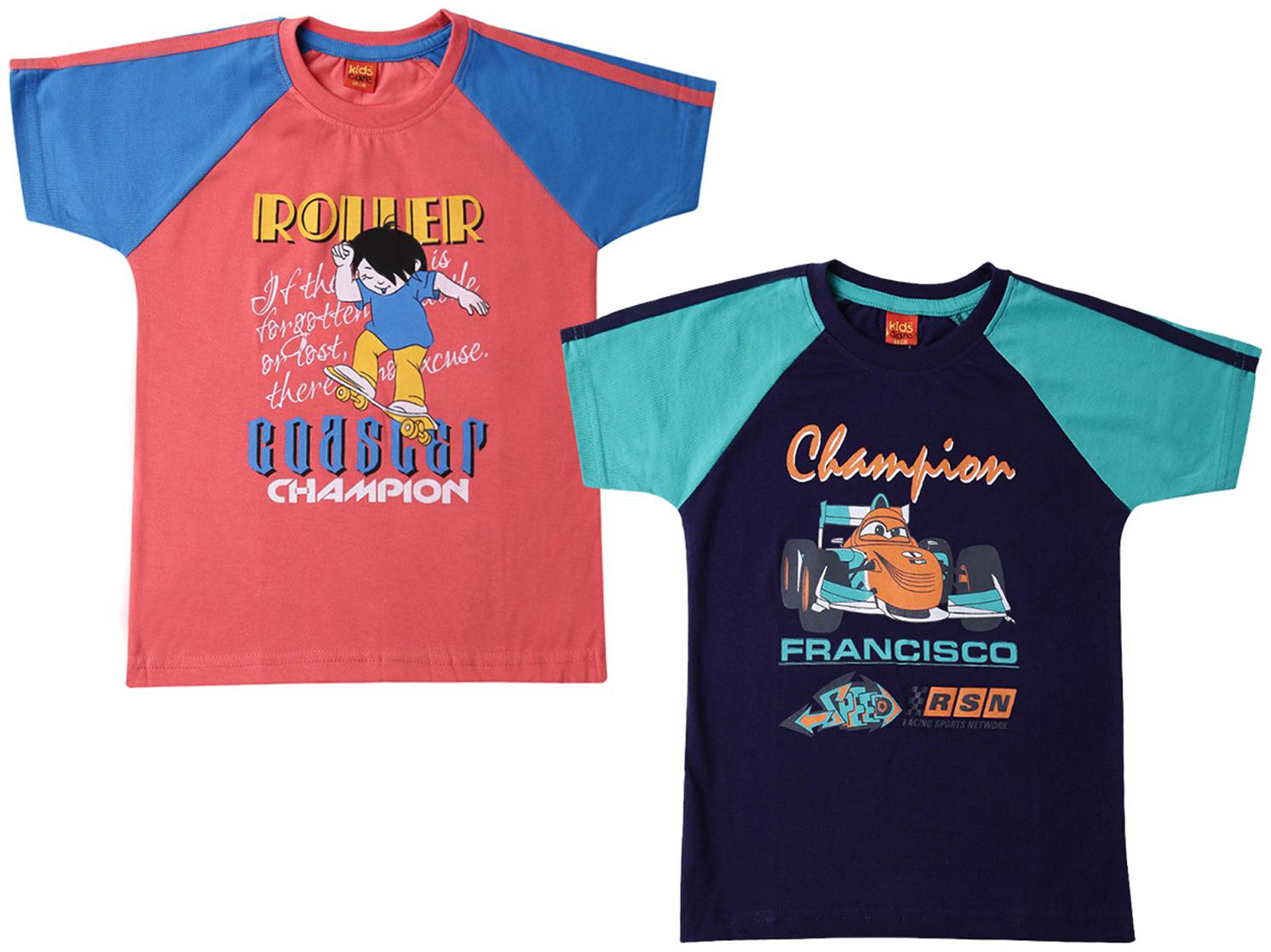 

Dollar champion kidswear Boy Cotton Printed T-shirt - Multi