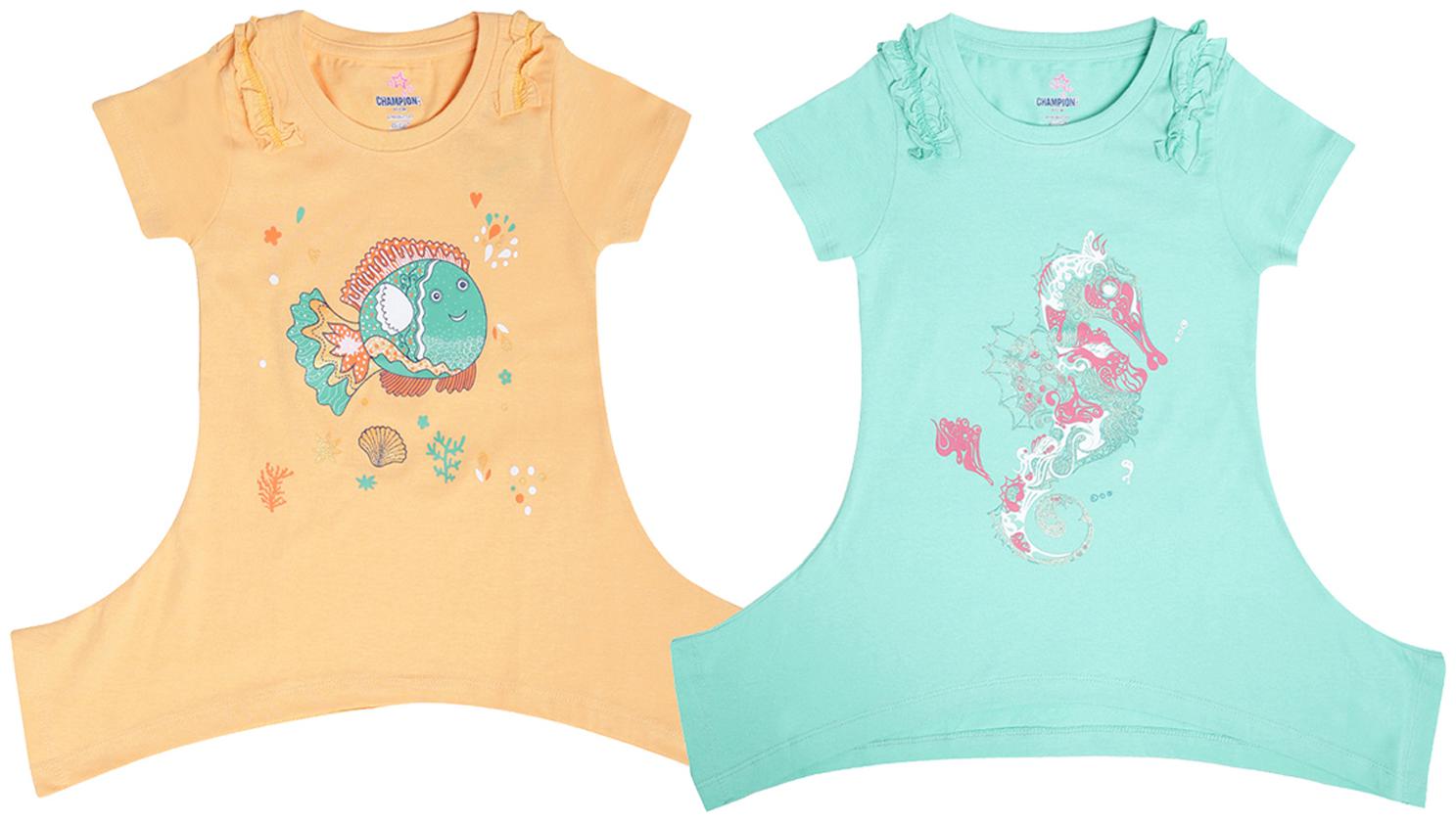 

Dollar champion kidswear Girl Cotton Printed Top - Green