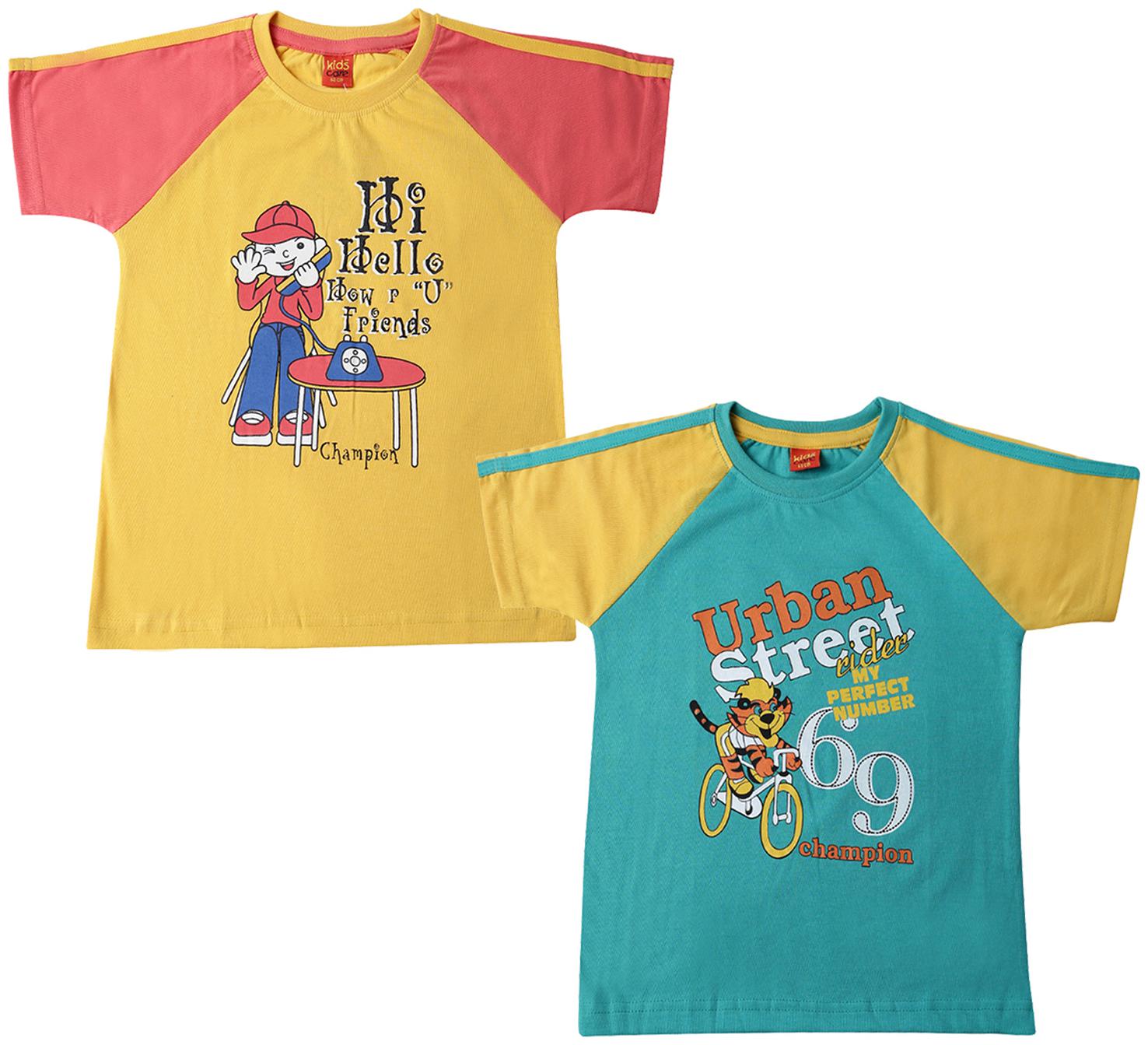 

Dollar champion kidswear Boy Cotton Printed T-shirt - Multi