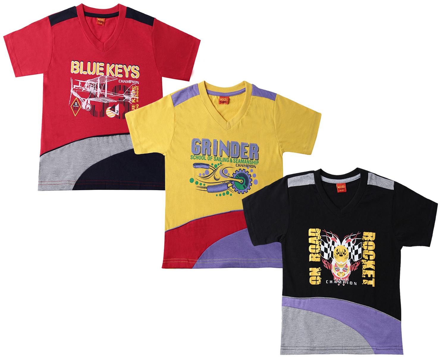 

Dollar champion kidswear Boy Cotton Printed T-shirt - Blue