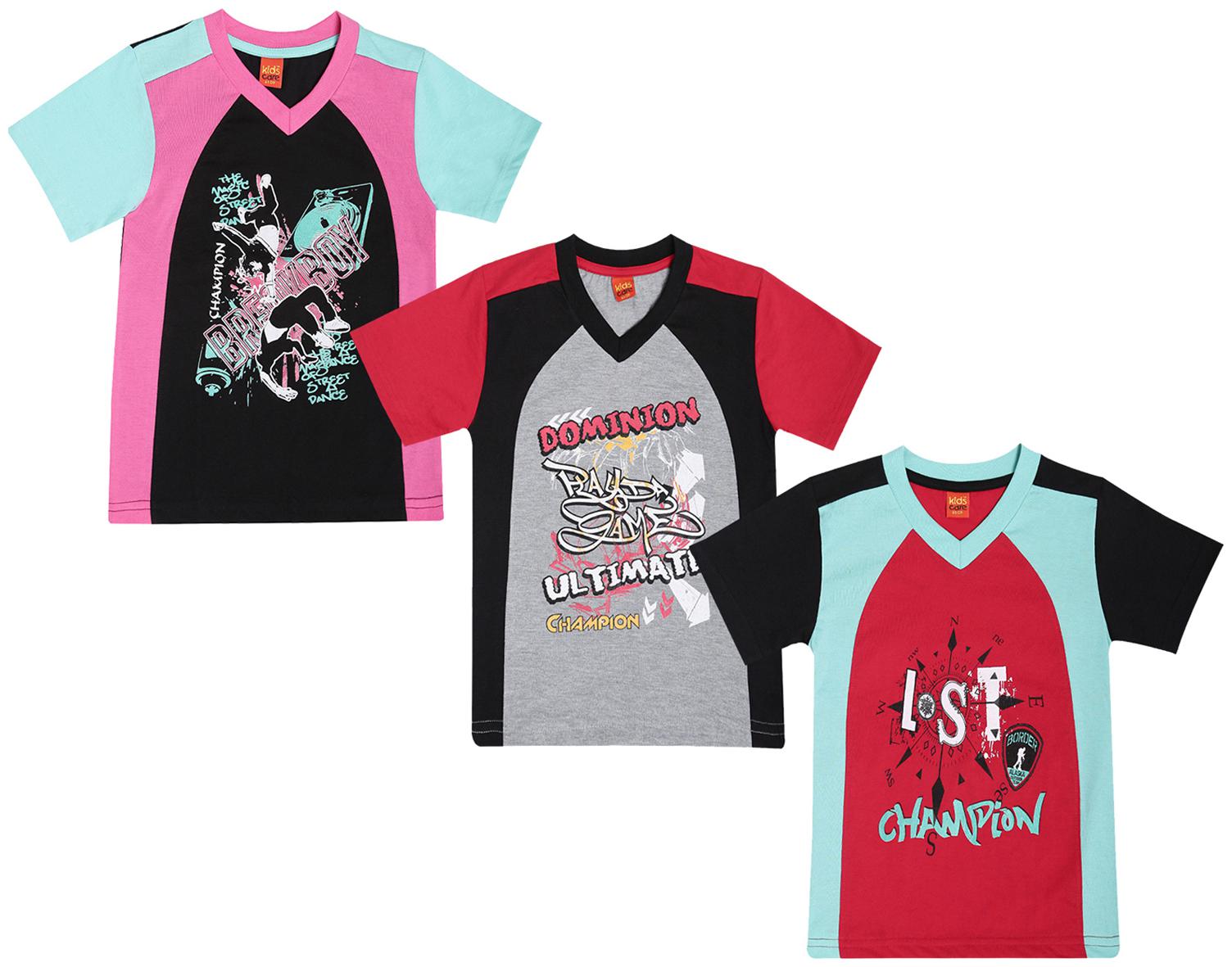 

Dollar champion kidswear Boy Cotton Printed T-shirt - Blue