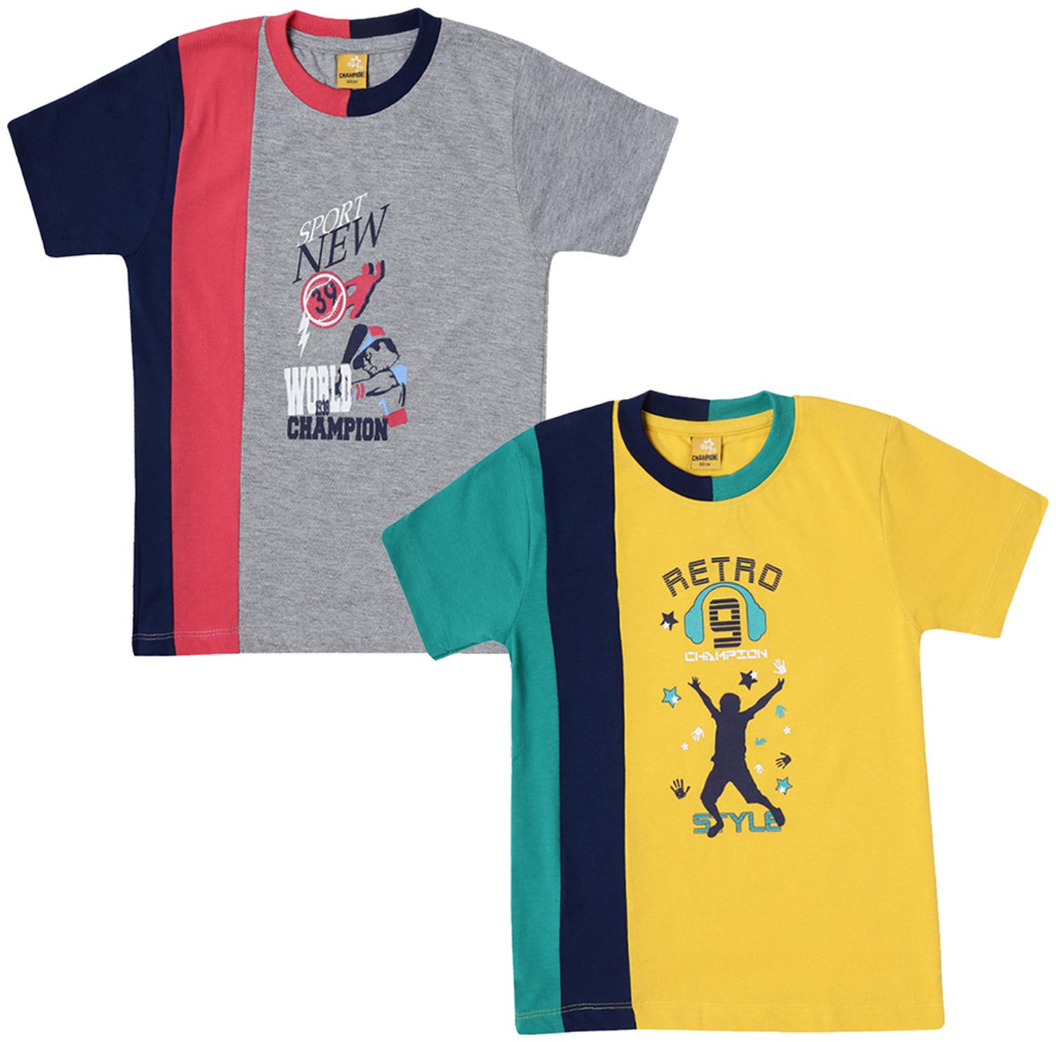

Dollar champion kidswear Boy Cotton Printed T-shirt - Multi