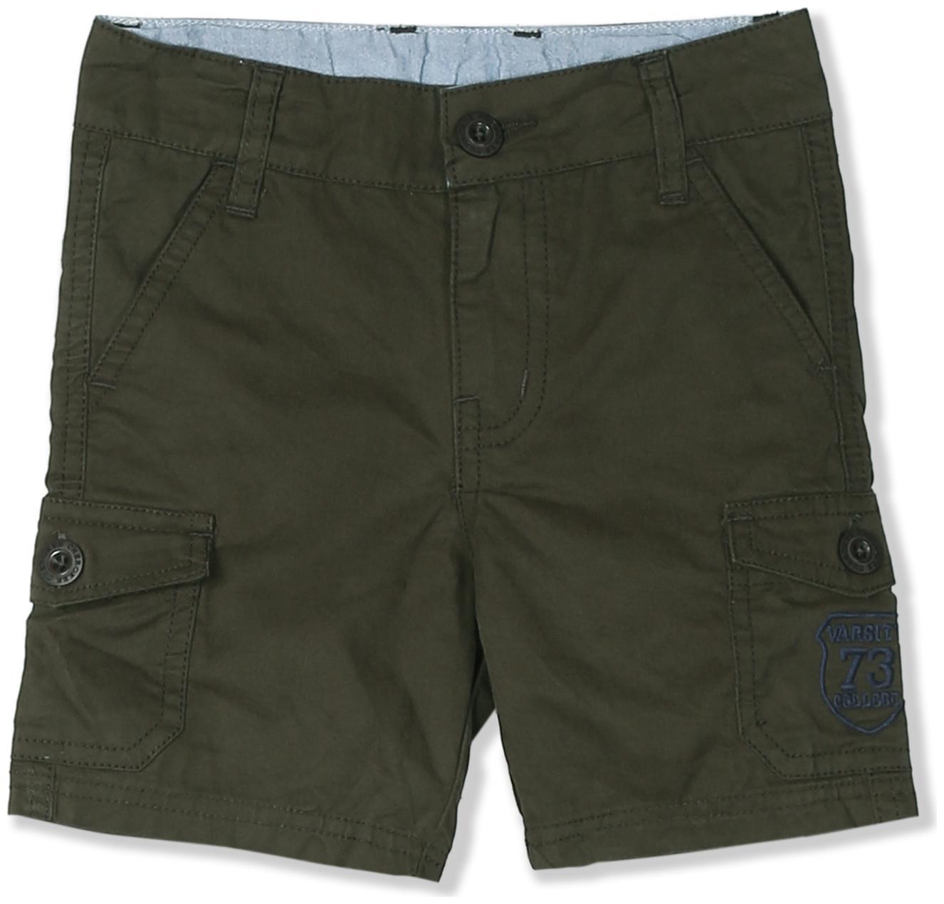 

CHEROKEE Baby boy Cotton Solid Shorts - Green