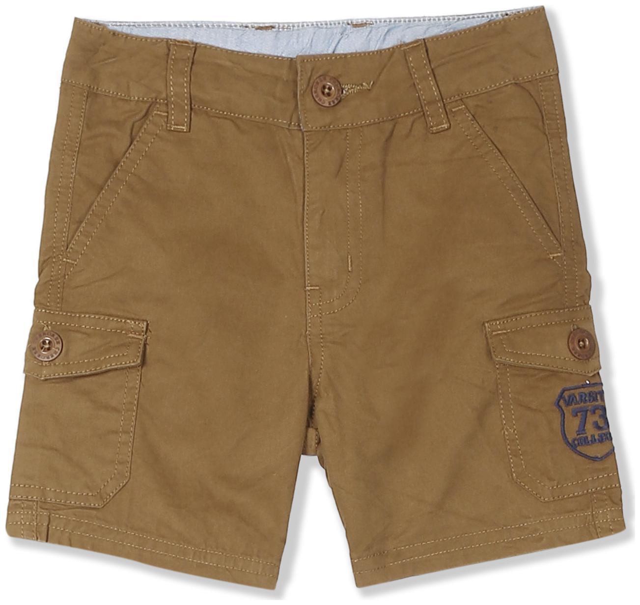 

CHEROKEE Baby boy Cotton Solid Shorts - Brown