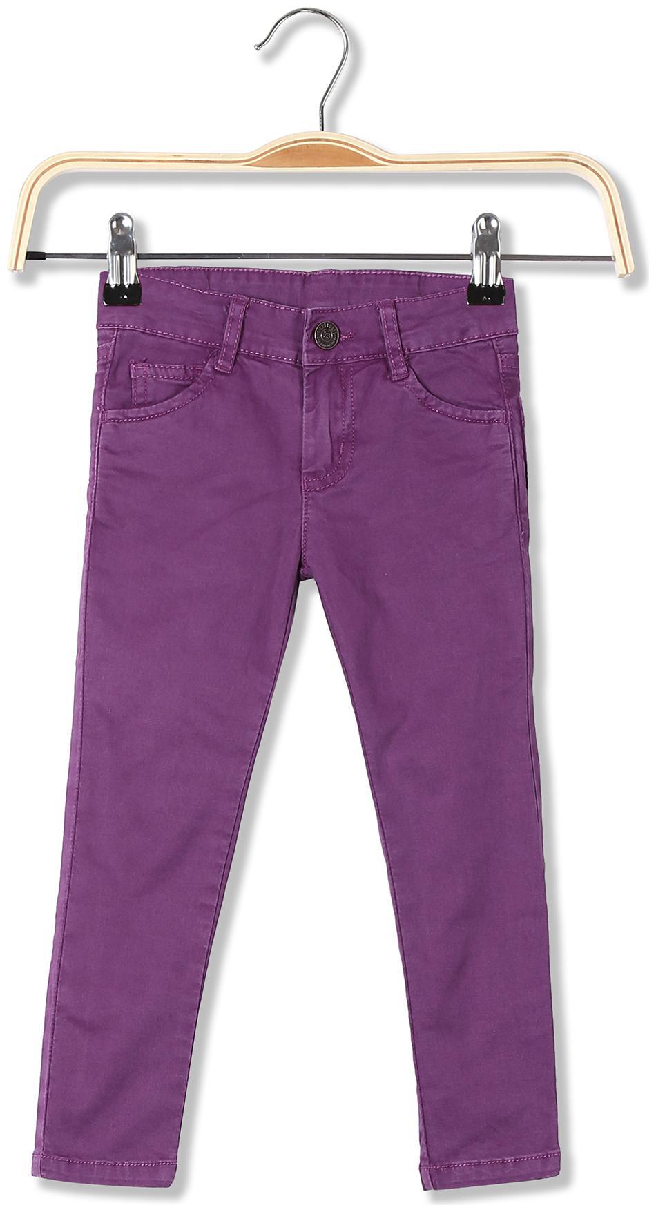 

CHEROKEE Baby girl Cotton Solid Jeans - Purple