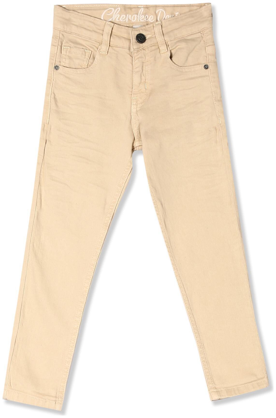 

CHEROKEE Baby boy Cotton Solid Jeans - Beige