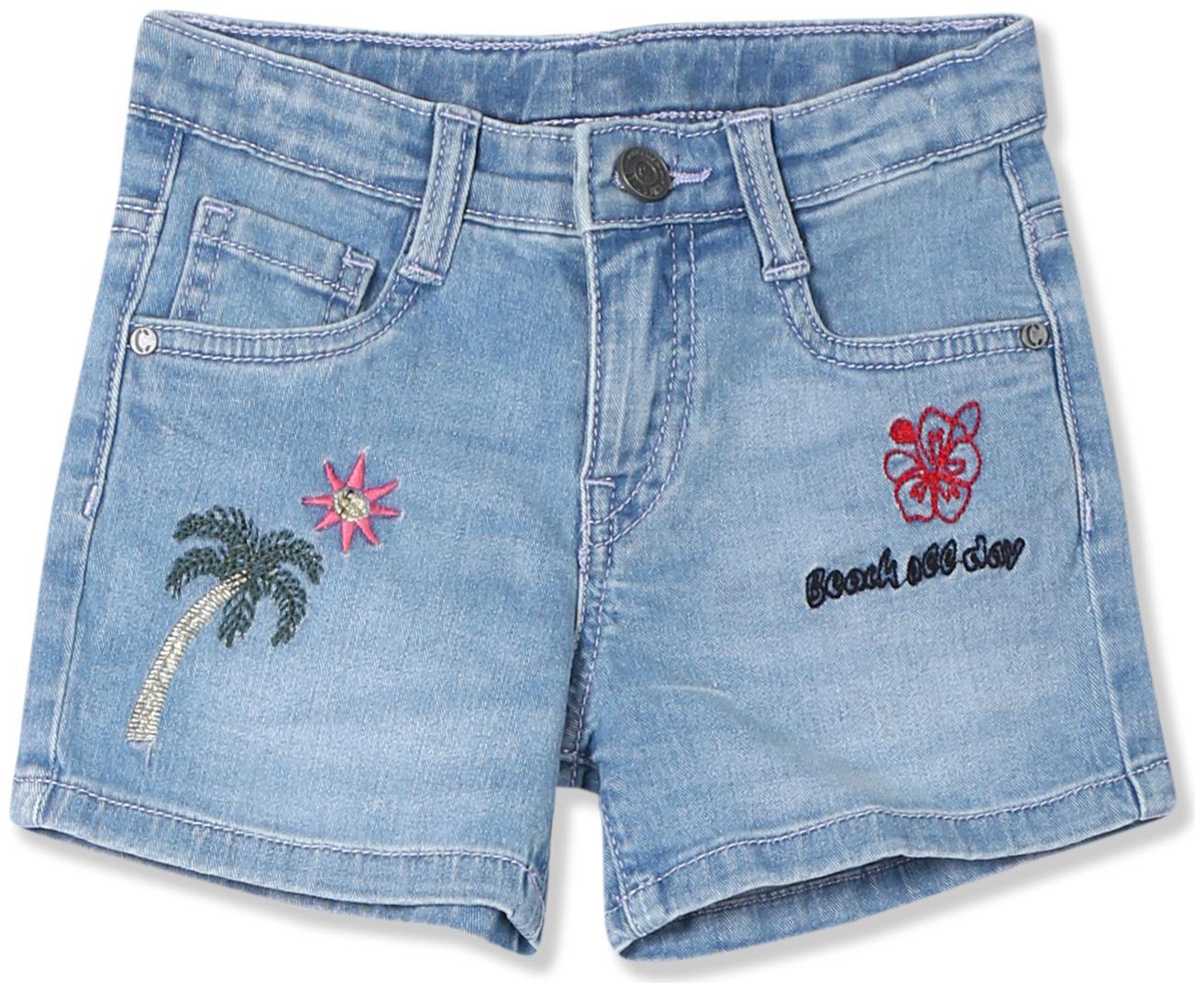 

CHEROKEE Baby girl Cotton Solid Shorts - Blue