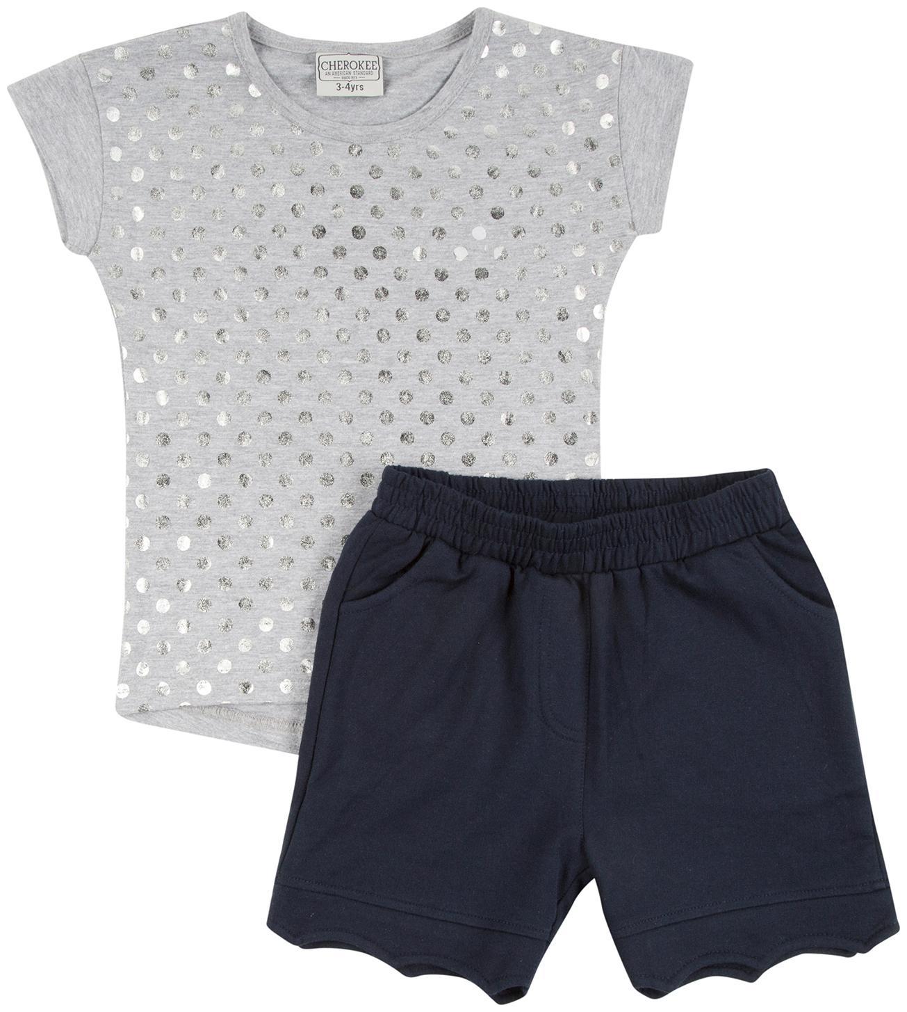 

CHEROKEE Baby girl Top bottom set - Grey Black