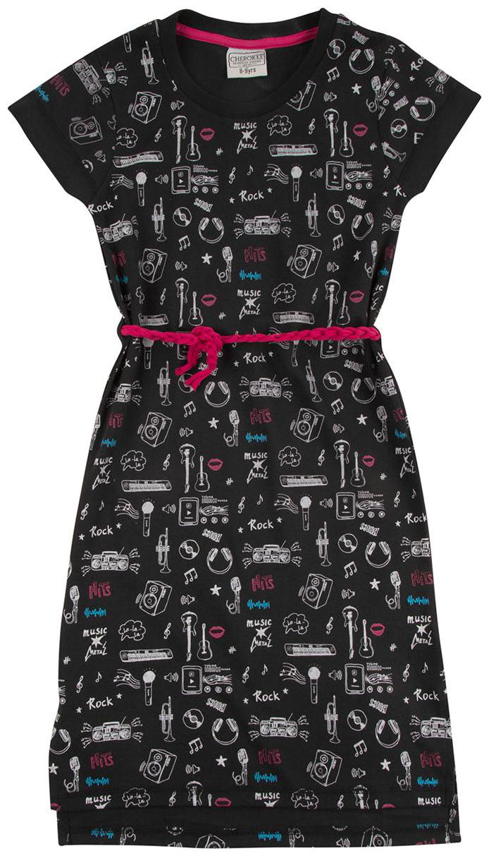

CHEROKEE Black Polyester Short Sleeves Knee Length Collar Frock ( Pack of 1 )