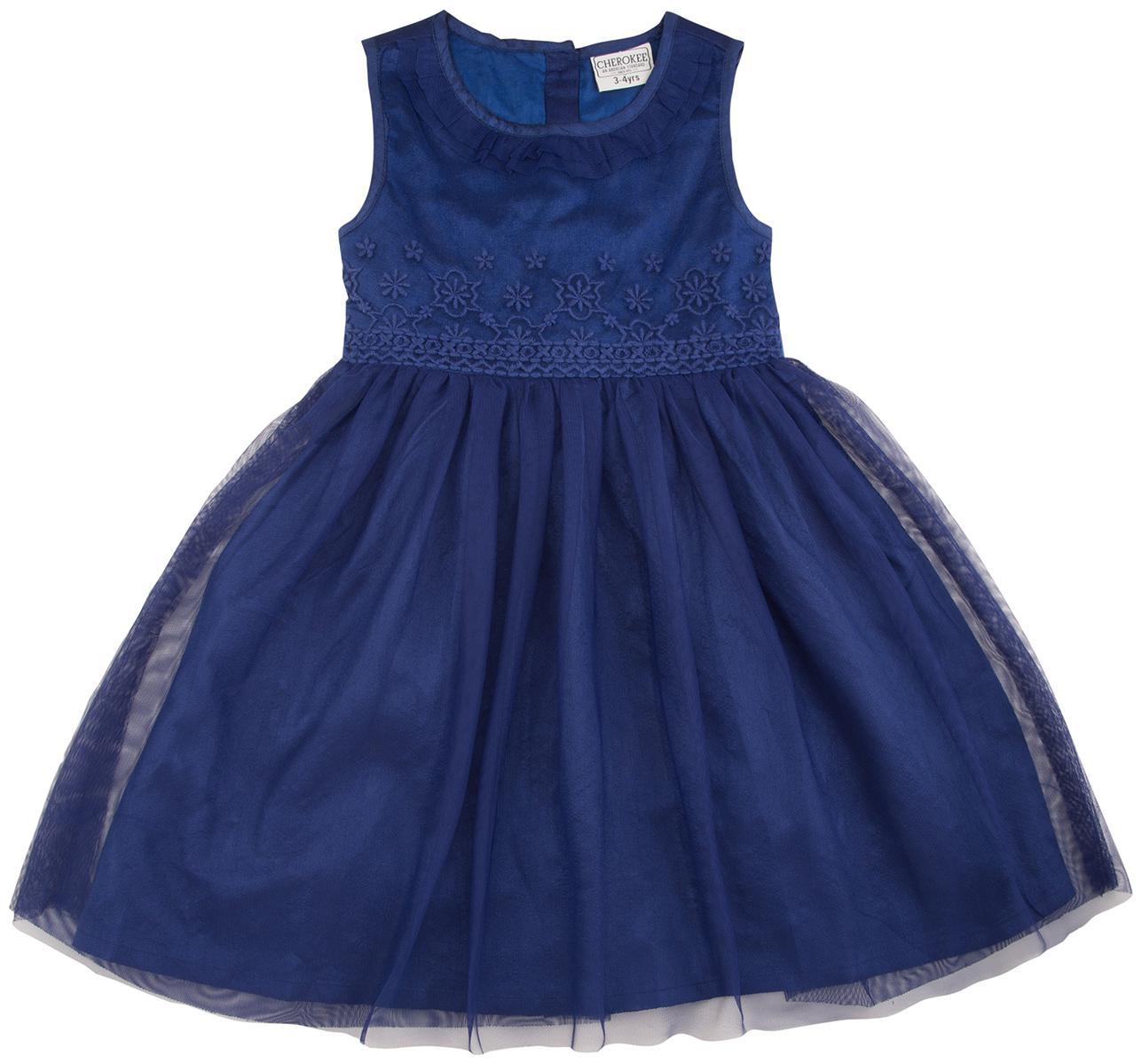 

CHEROKEE Blue Polyester Sleeveless Knee Length Princess Frock ( Pack of 1 )