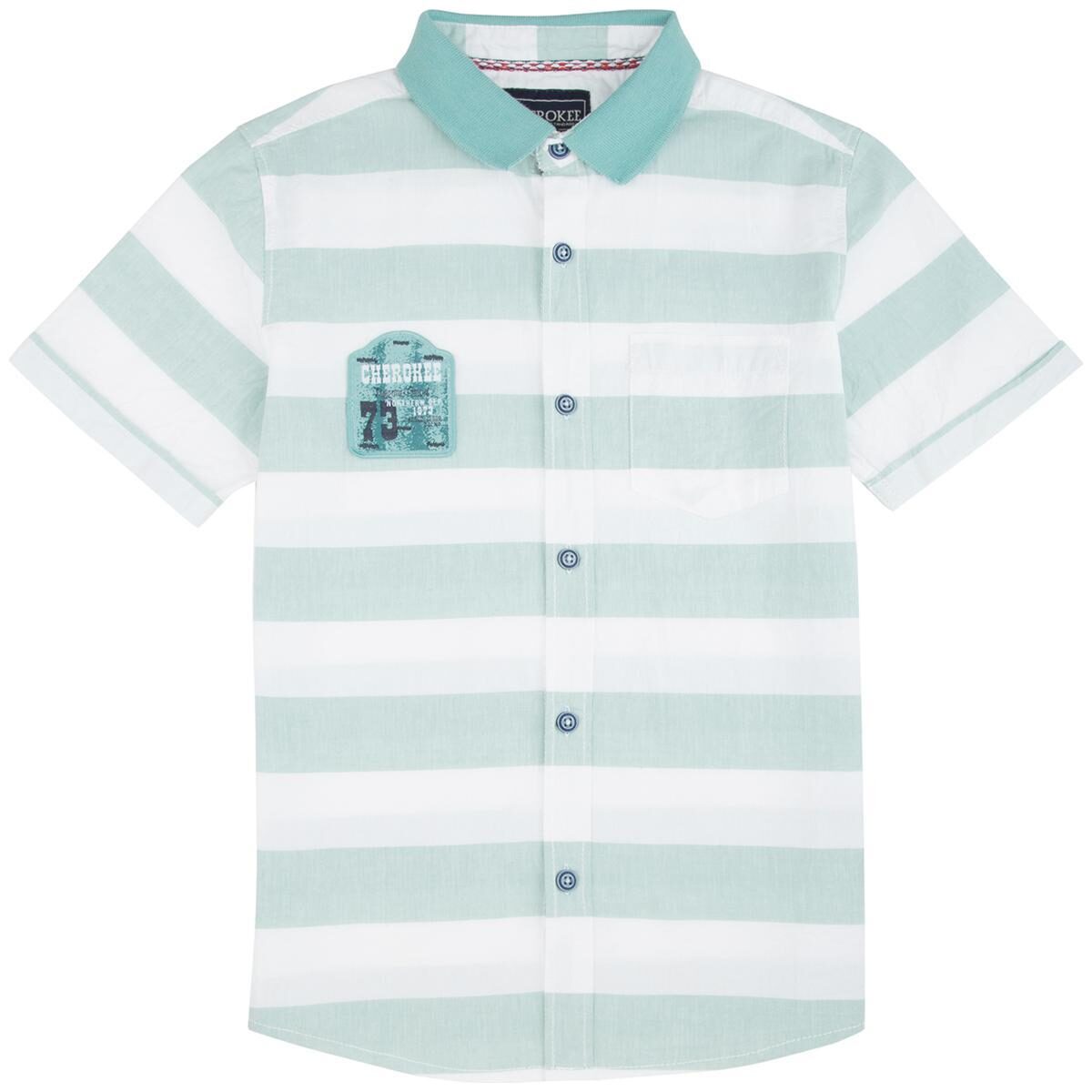 

CHEROKEE Boy Cotton Striped Shirt Green