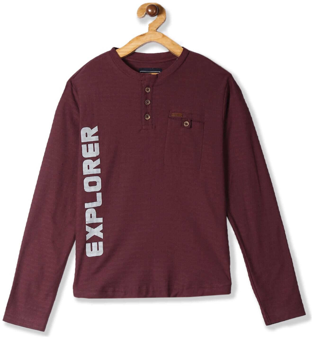 

CHEROKEE Boy Cotton Solid T-shirt - Red