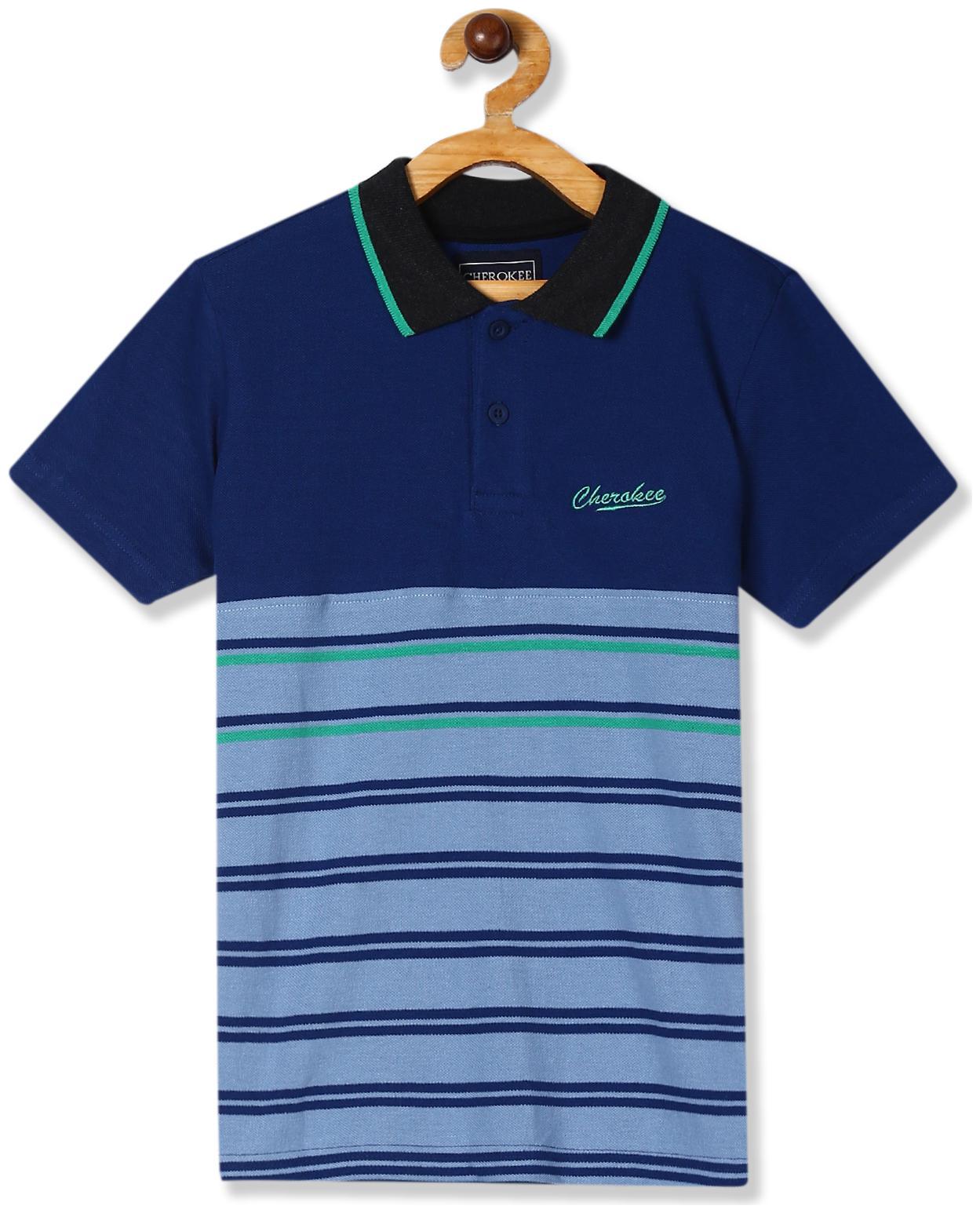 

CHEROKEE Boy Cotton Striped T-shirt - Blue