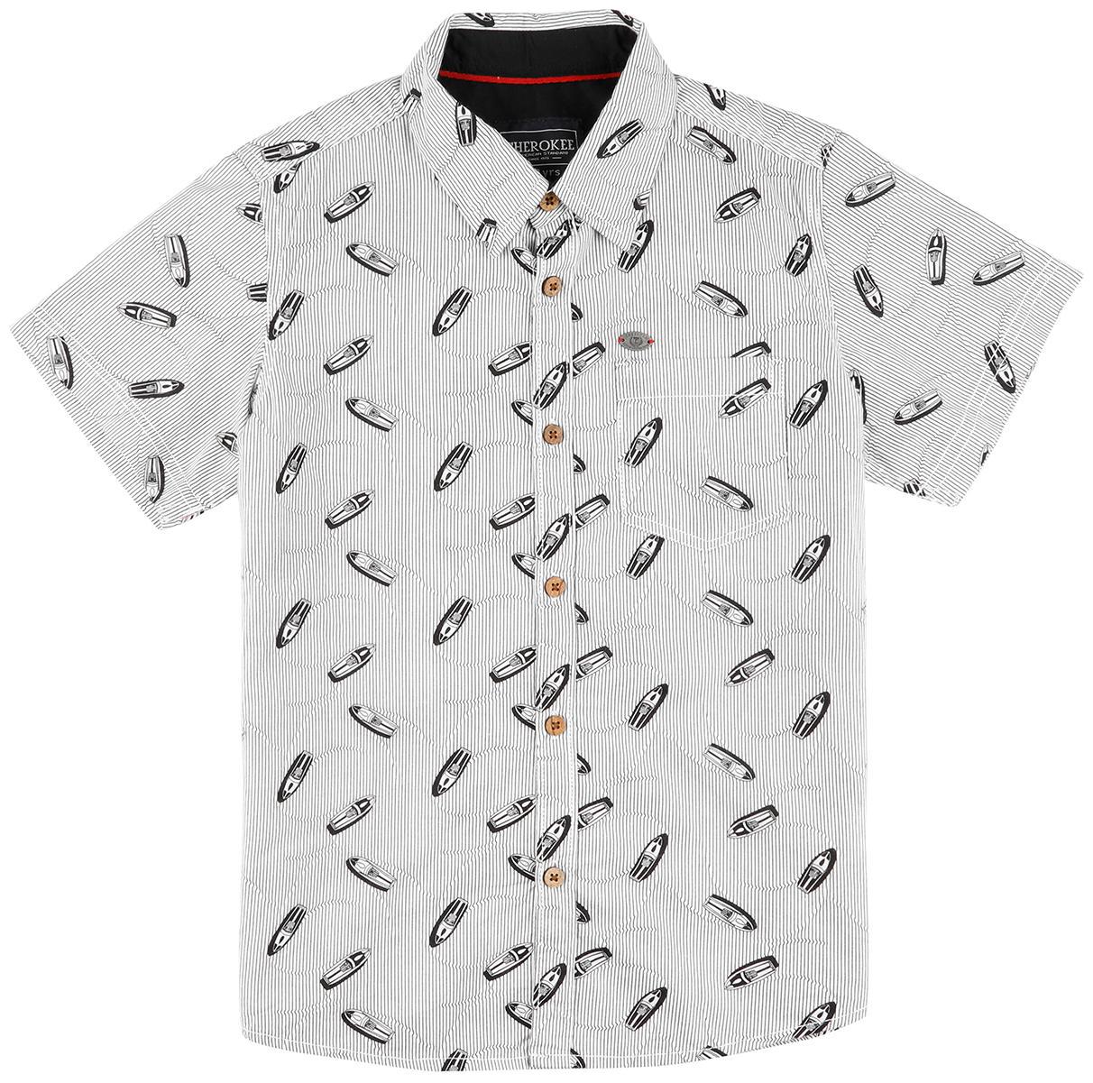 

CHEROKEE Boy Cotton Printed Shirt White