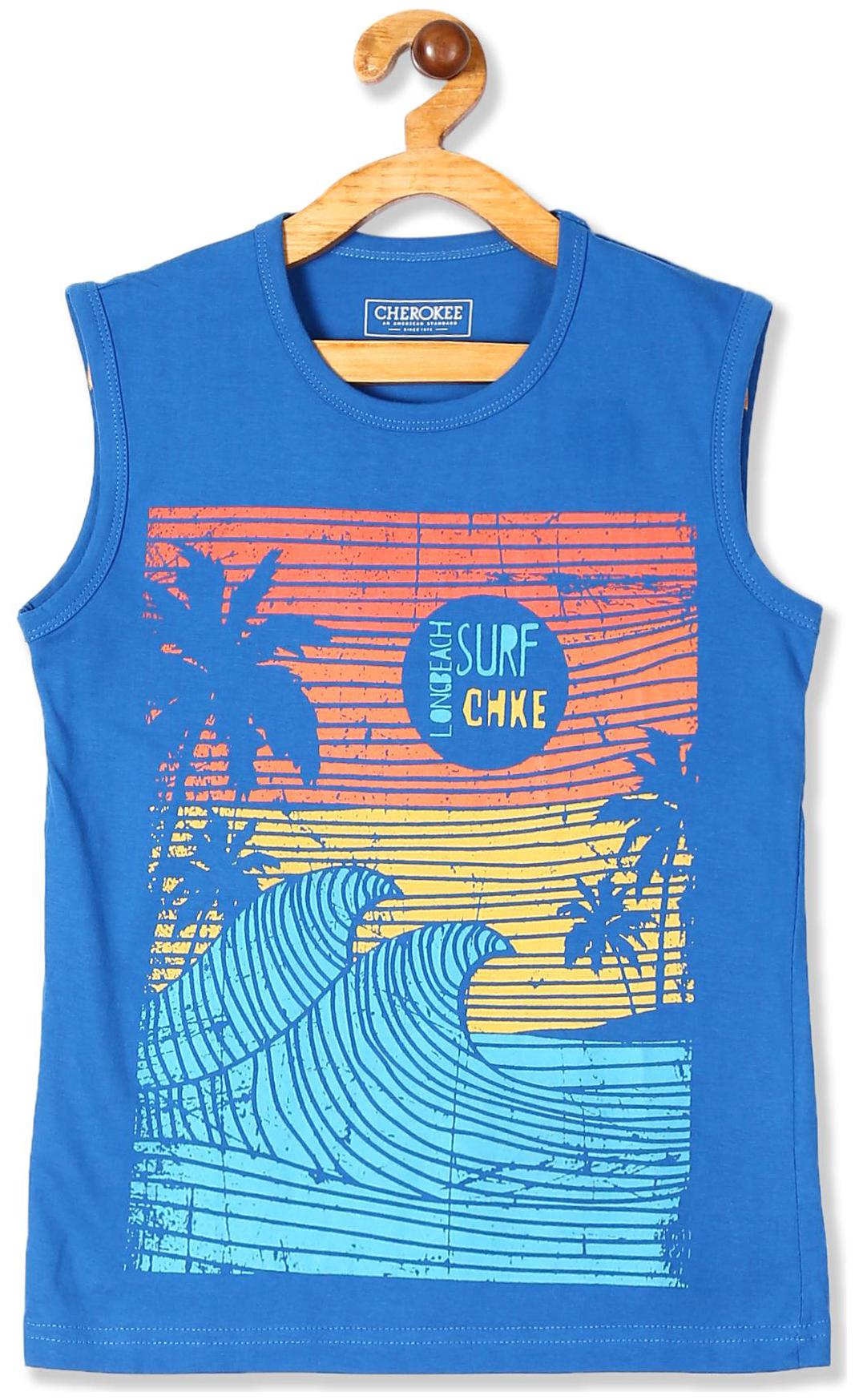 

CHEROKEE Boy Cotton Printed T-shirt - Blue