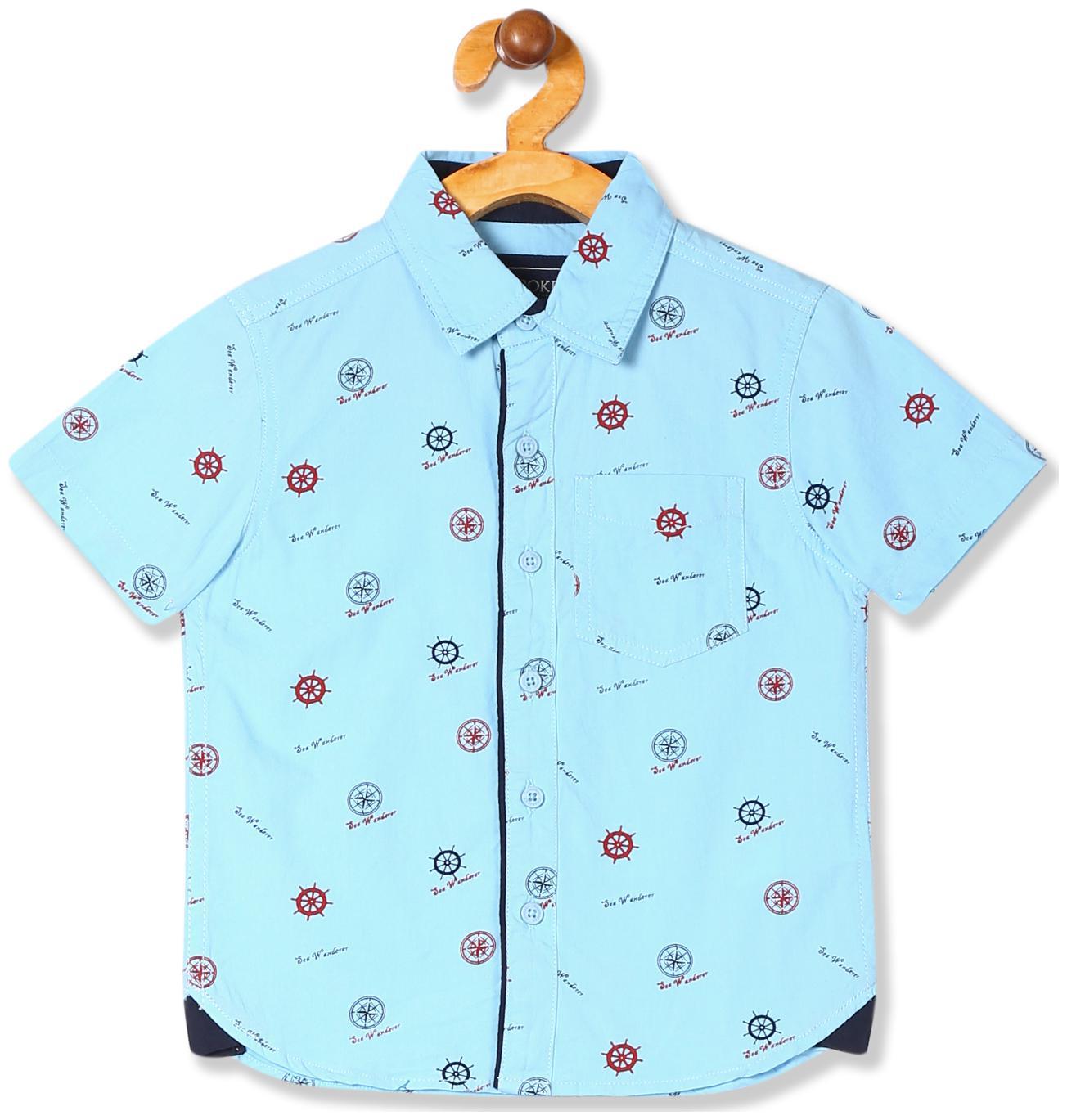 

CHEROKEE Boy Cotton Printed Shirt Blue