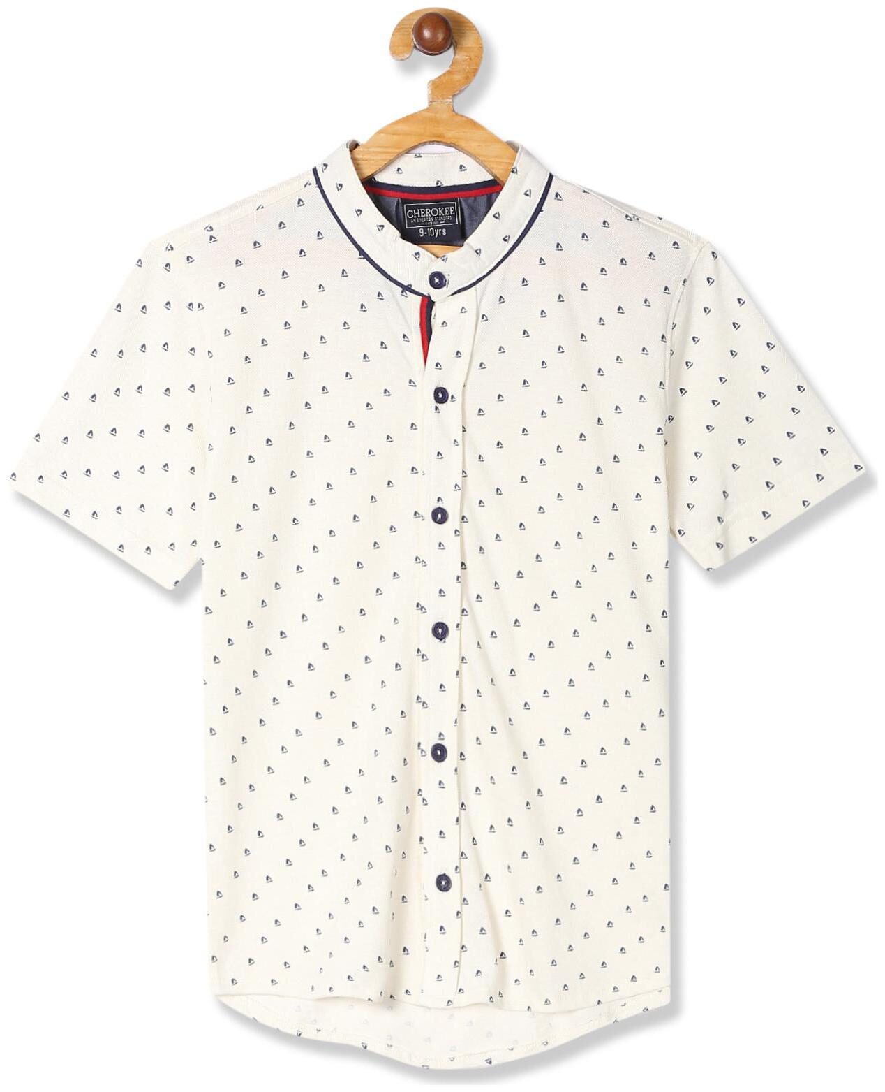 

CHEROKEE Boy Cotton Printed Shirt White