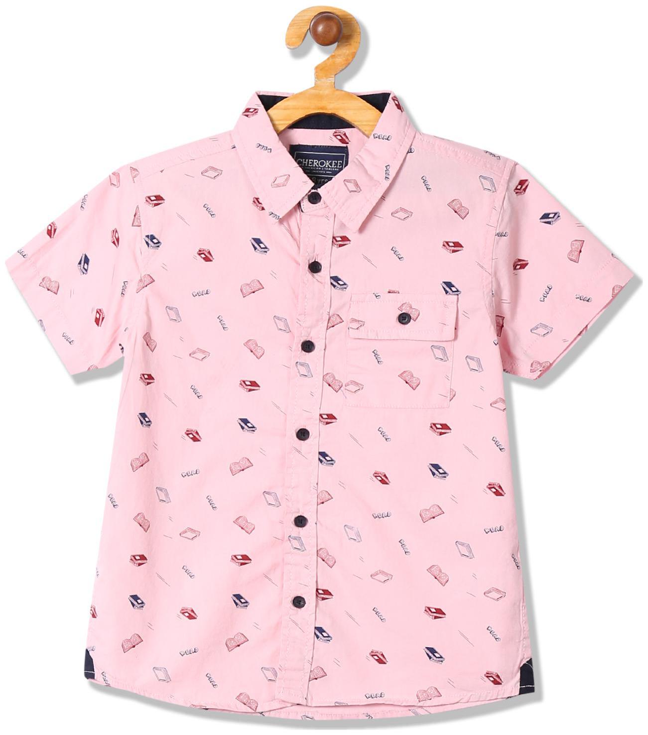 

CHEROKEE Boy Cotton Printed Shirt Pink
