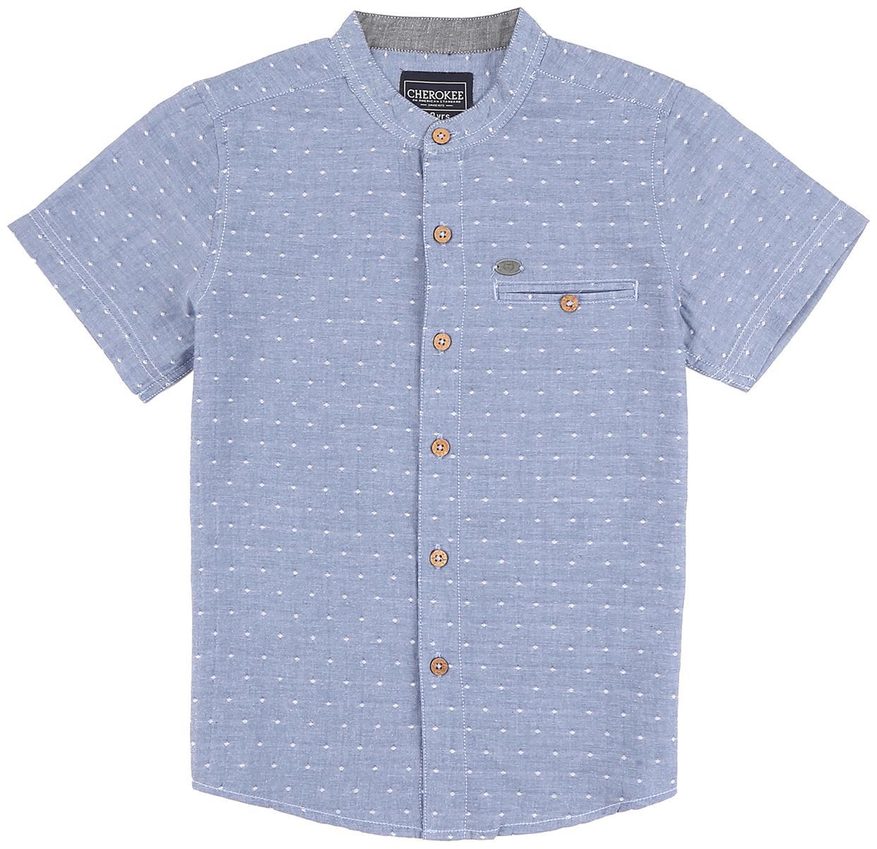 

CHEROKEE Boy Cotton Solid Shirt Blue