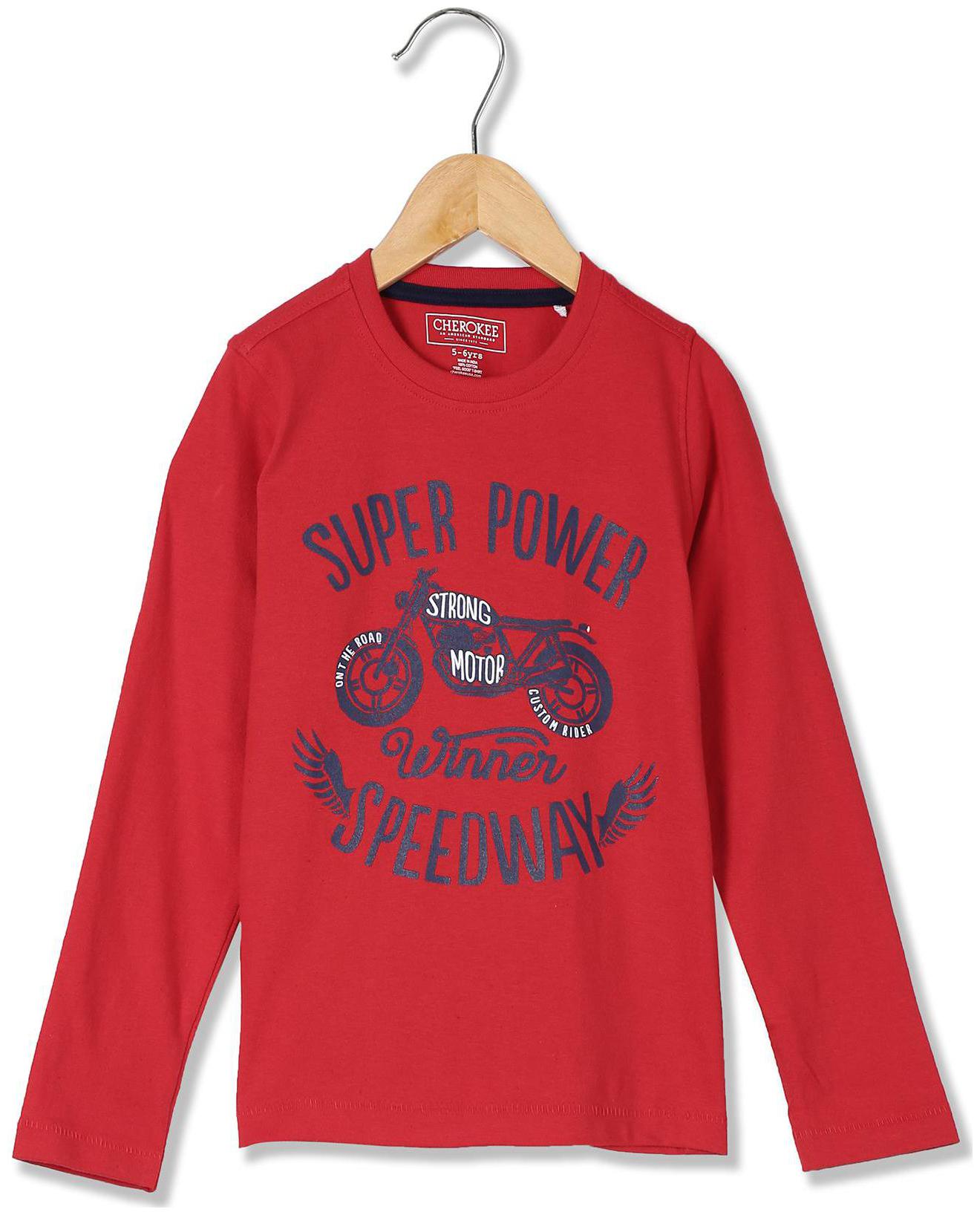 

CHEROKEE Boy Cotton Printed T-shirt - Red