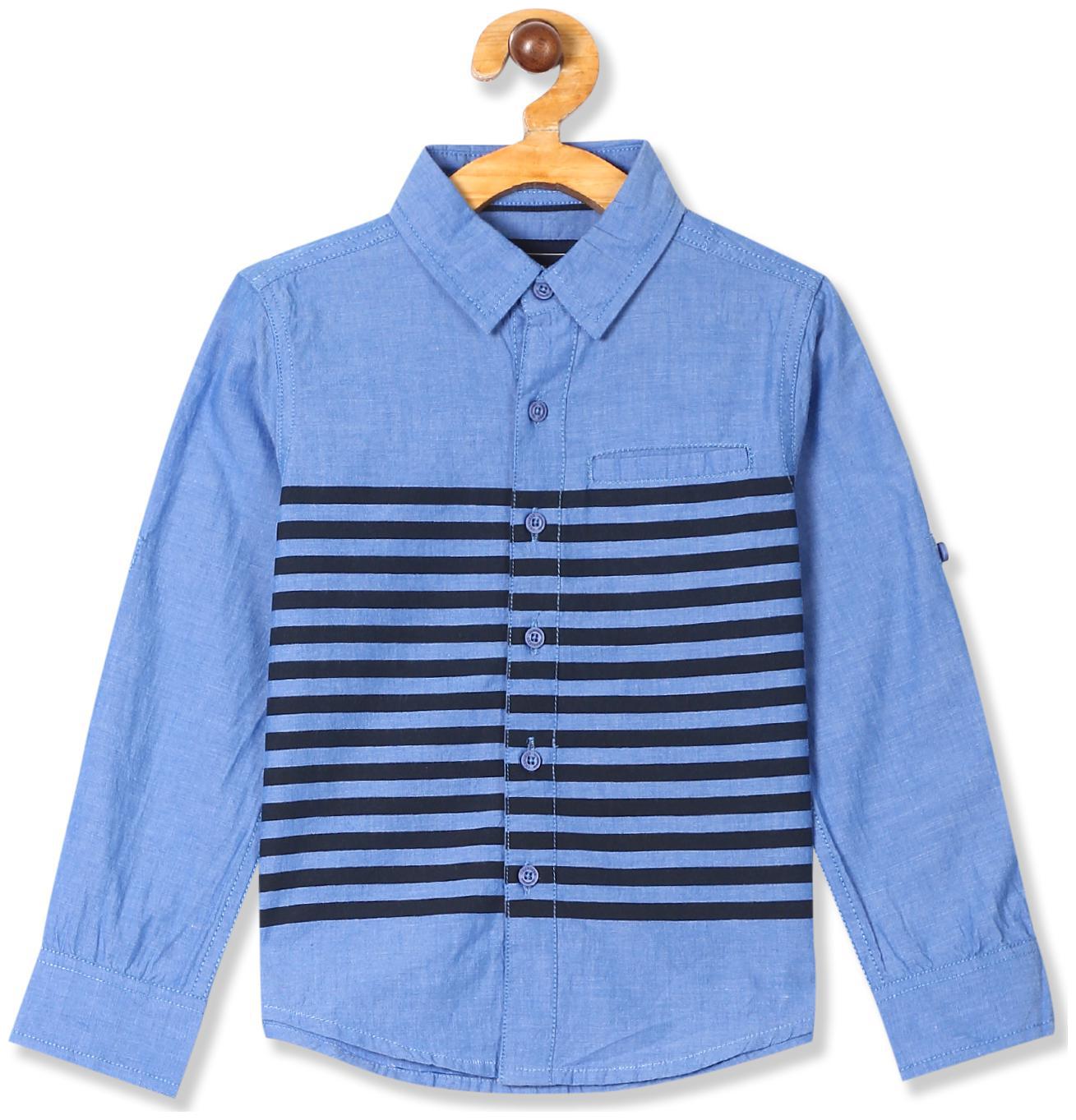 

CHEROKEE Boy Cotton Striped Shirt Blue