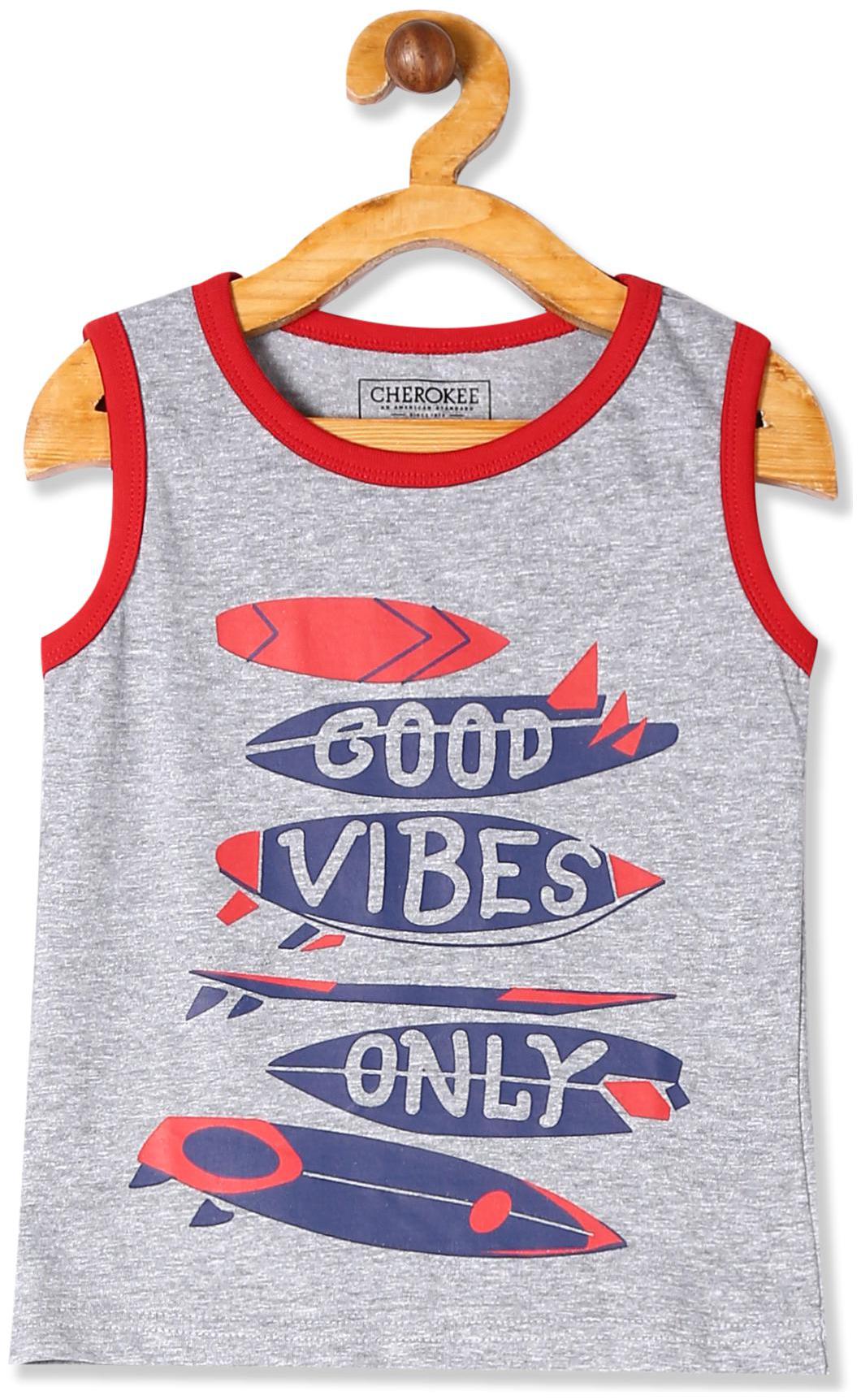 

CHEROKEE Boy Cotton Printed T-shirt - Grey