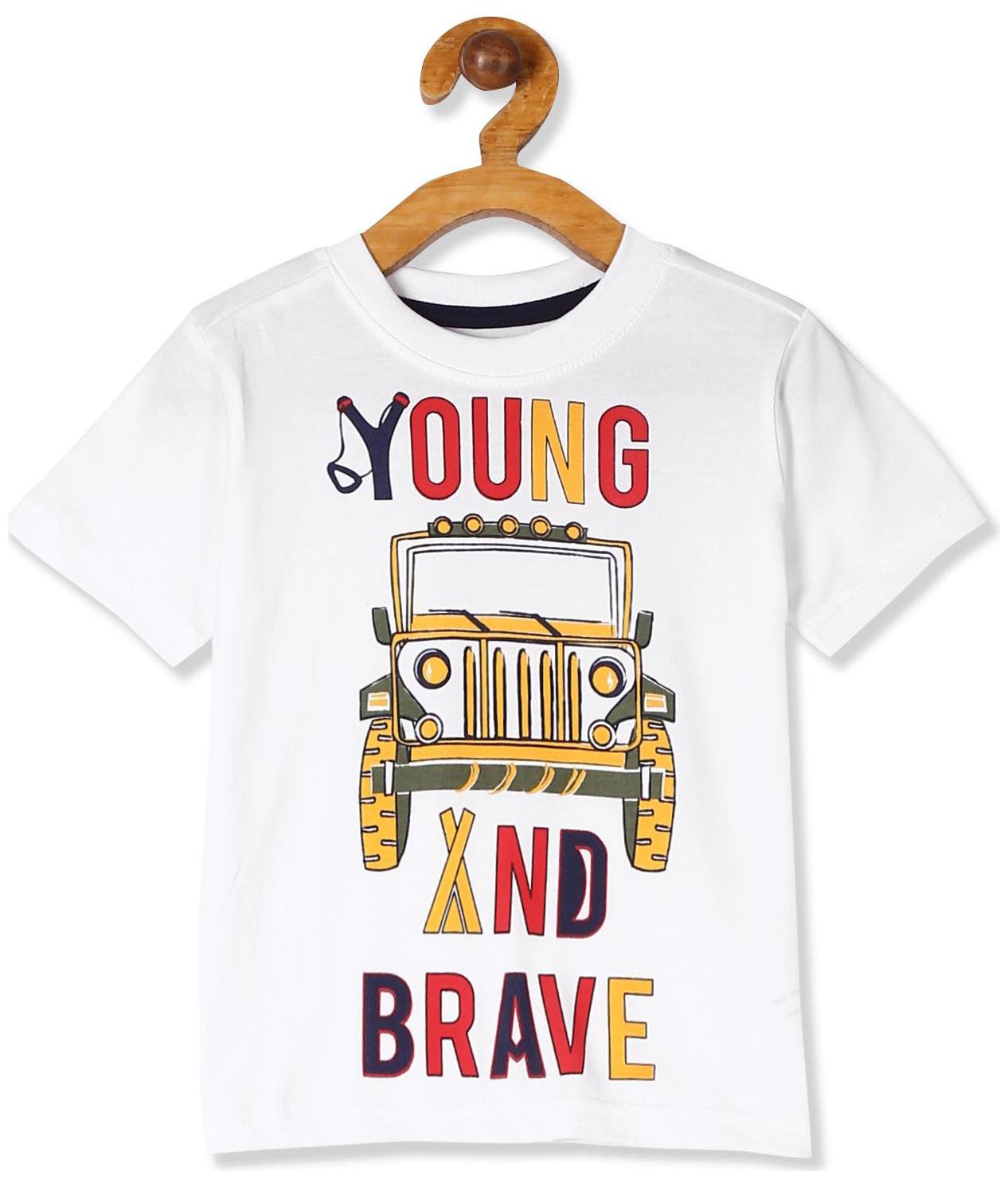 

CHEROKEE Boy Cotton Printed T-shirt - White