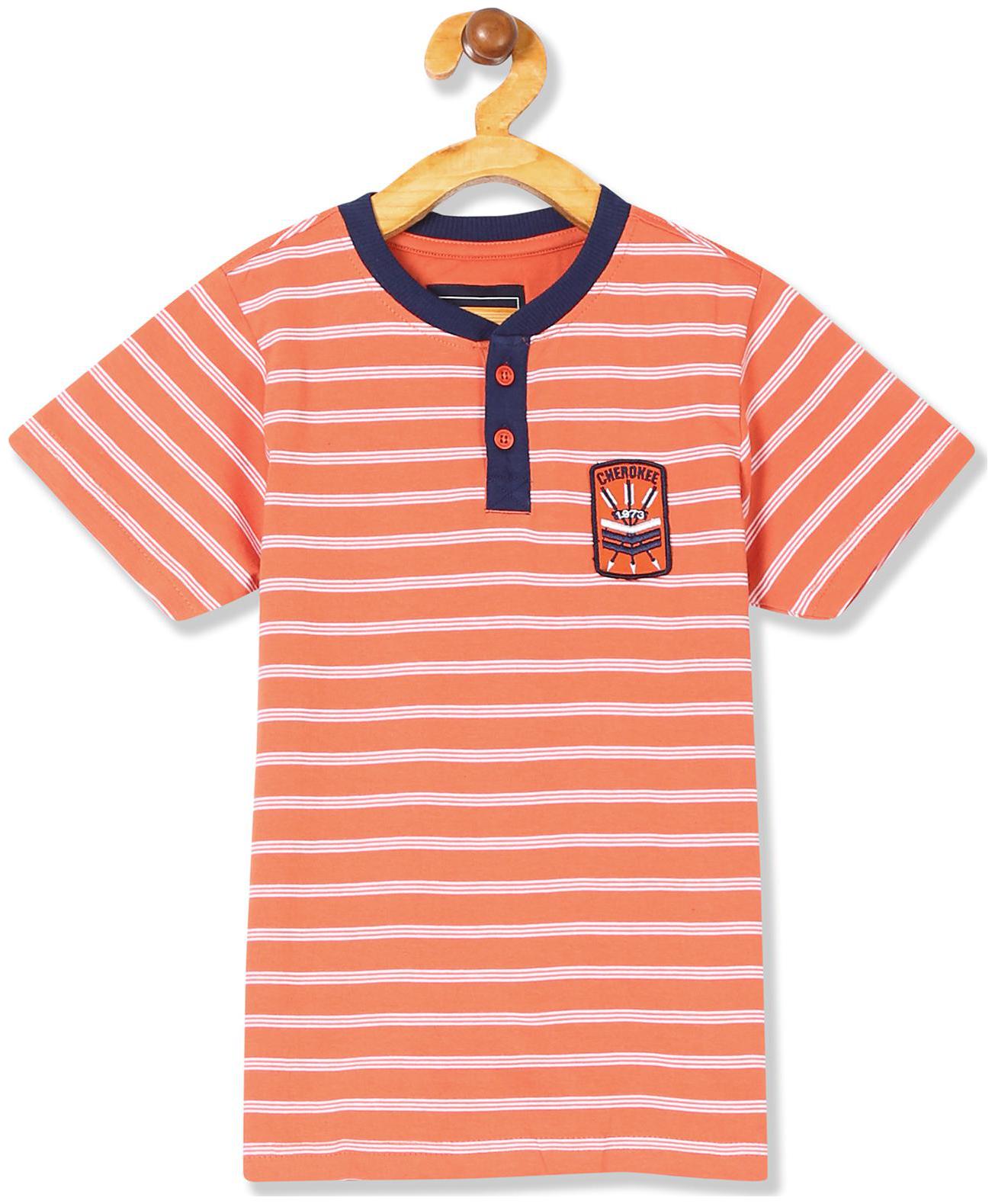 

CHEROKEE Boy Cotton Striped T-shirt - Orange