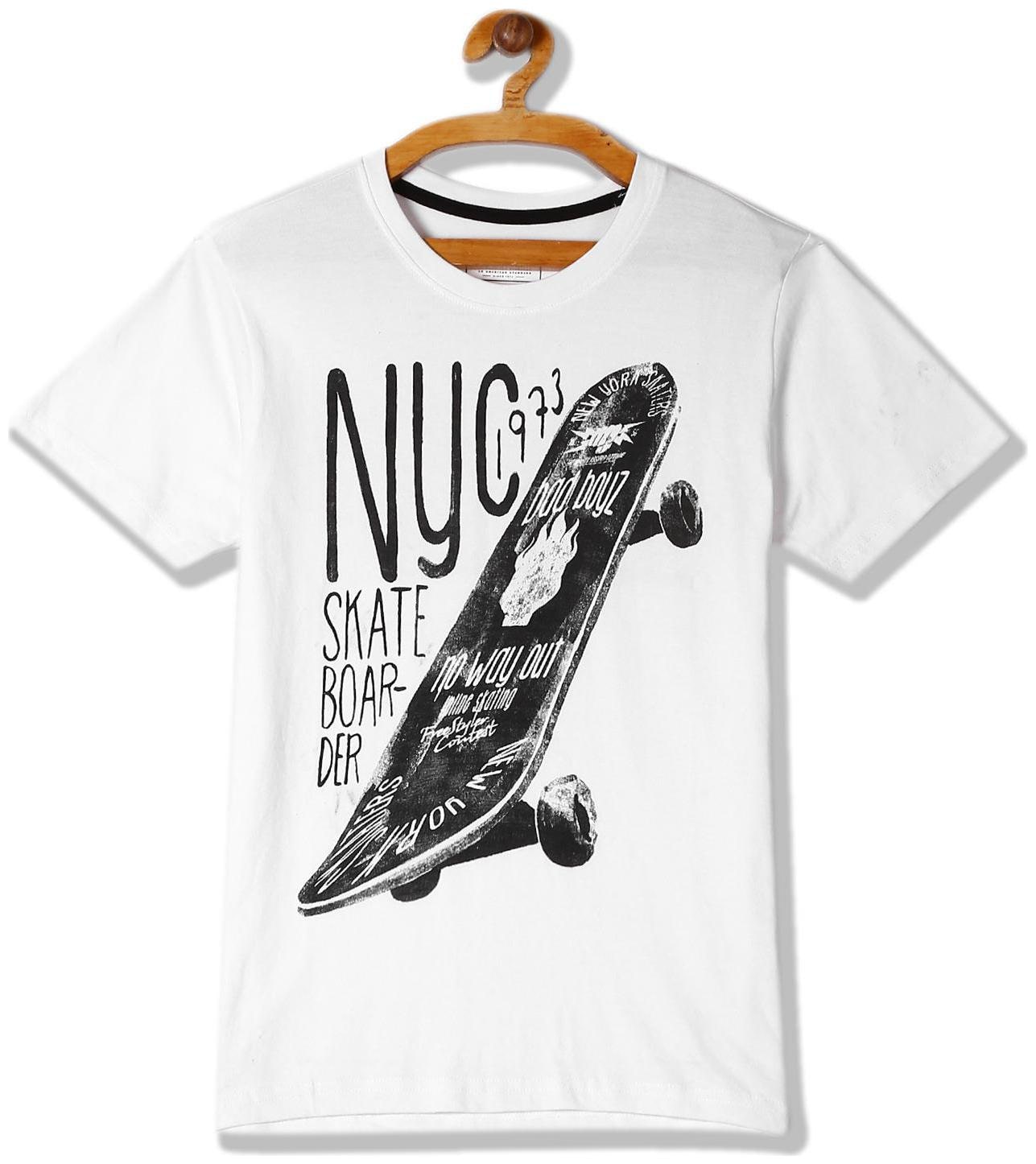 

CHEROKEE Boy Cotton Printed T-shirt - White