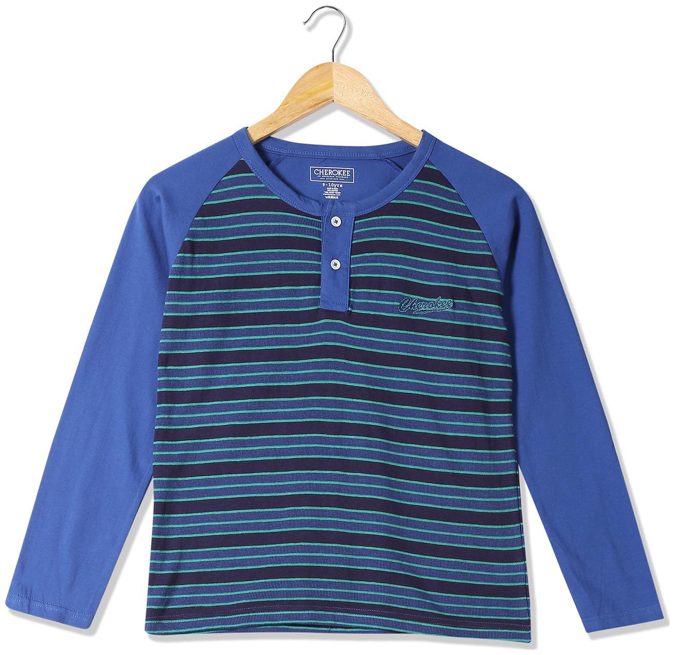 

CHEROKEE Boy Cotton Striped T-shirt - Blue