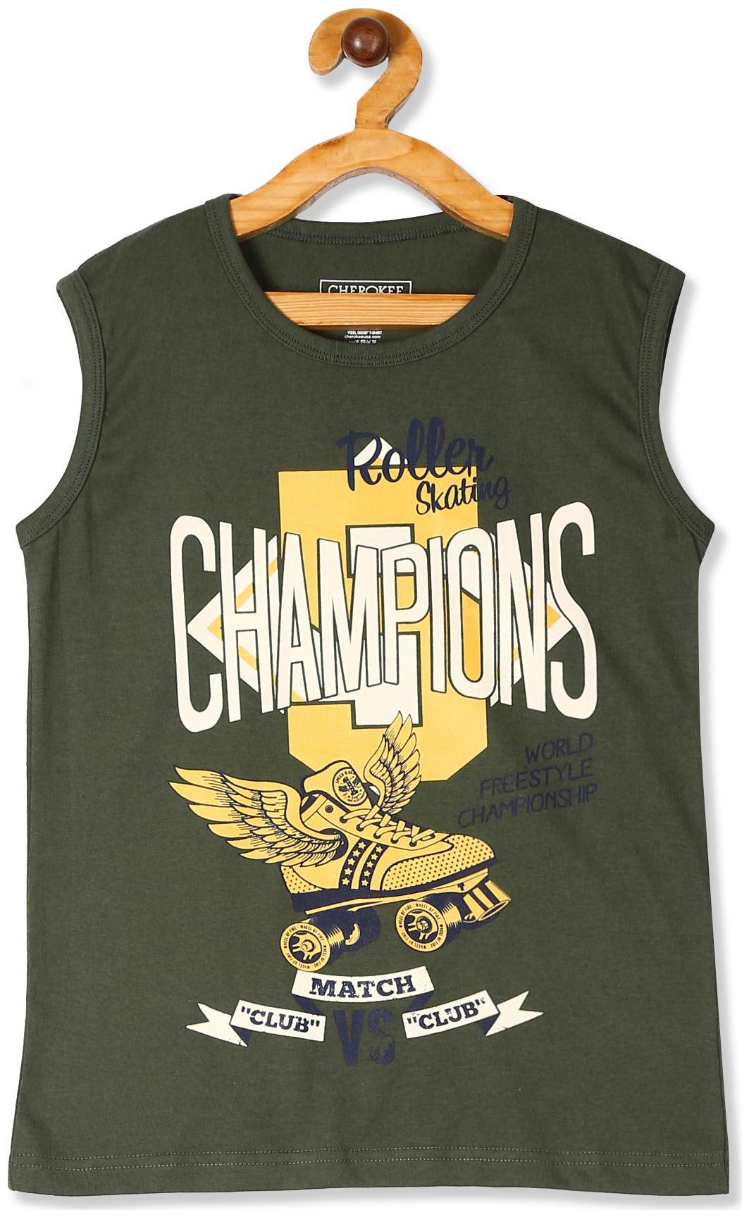 

CHEROKEE Boy Cotton Printed T-shirt - Green
