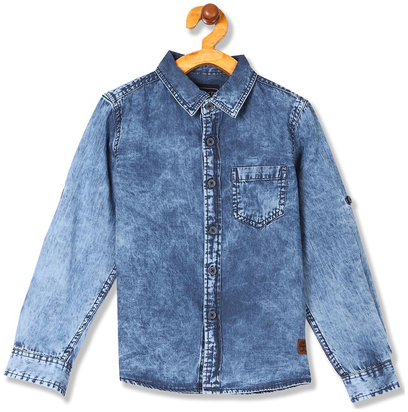 

CHEROKEE Boy Denim Solid Shirt Blue