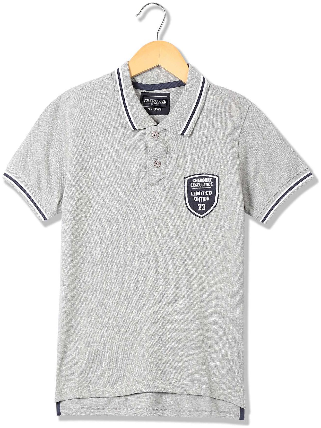 

CHEROKEE Boy Cotton Striped T-shirt - Grey