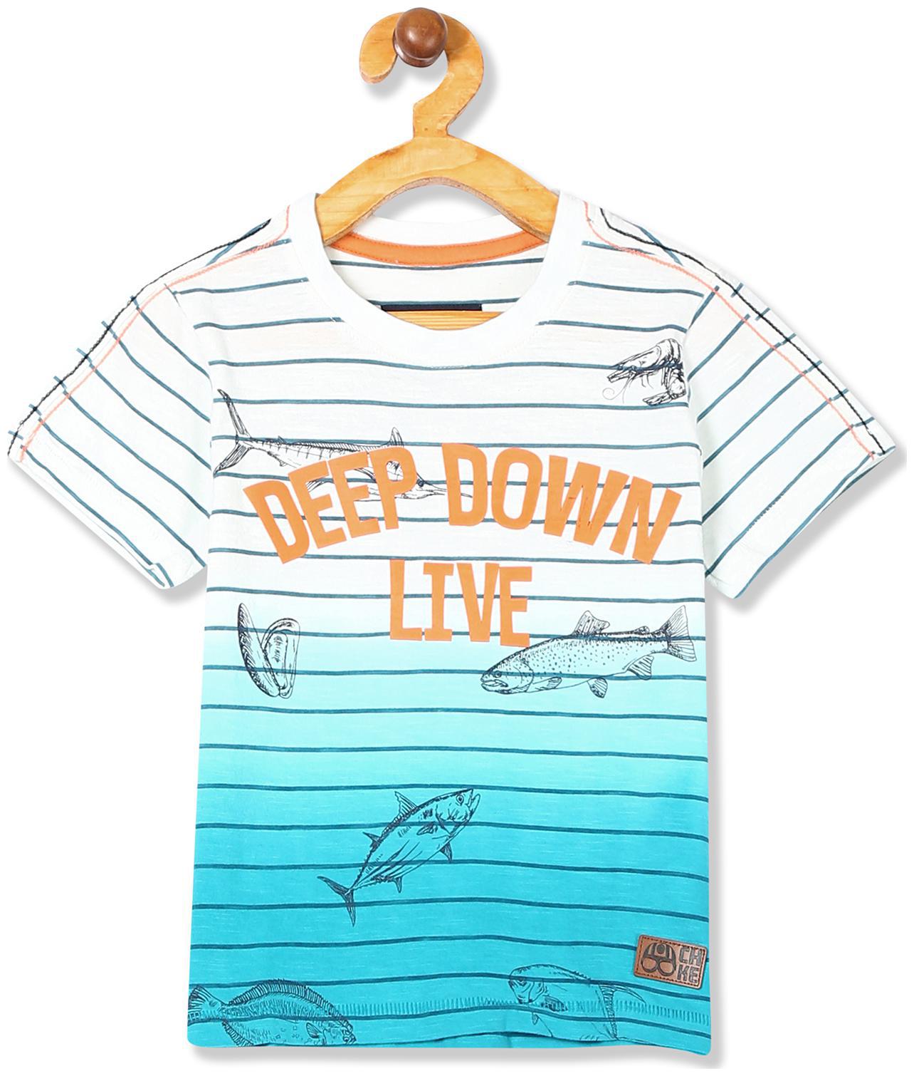 

CHEROKEE Boy Cotton Printed T-shirt - White